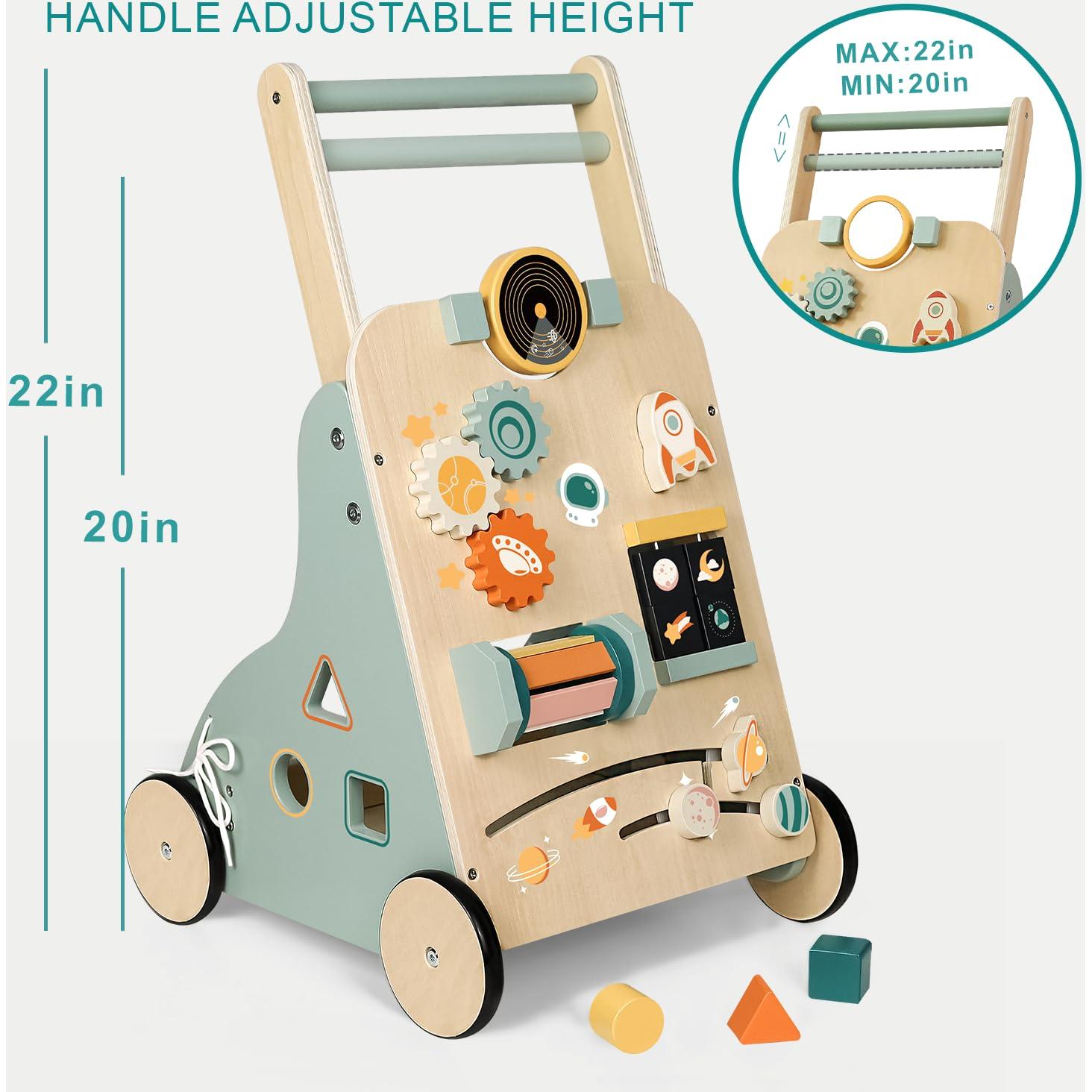 Andador de Madera Montessori Ajustable Cohete 50.8-55.9 cm