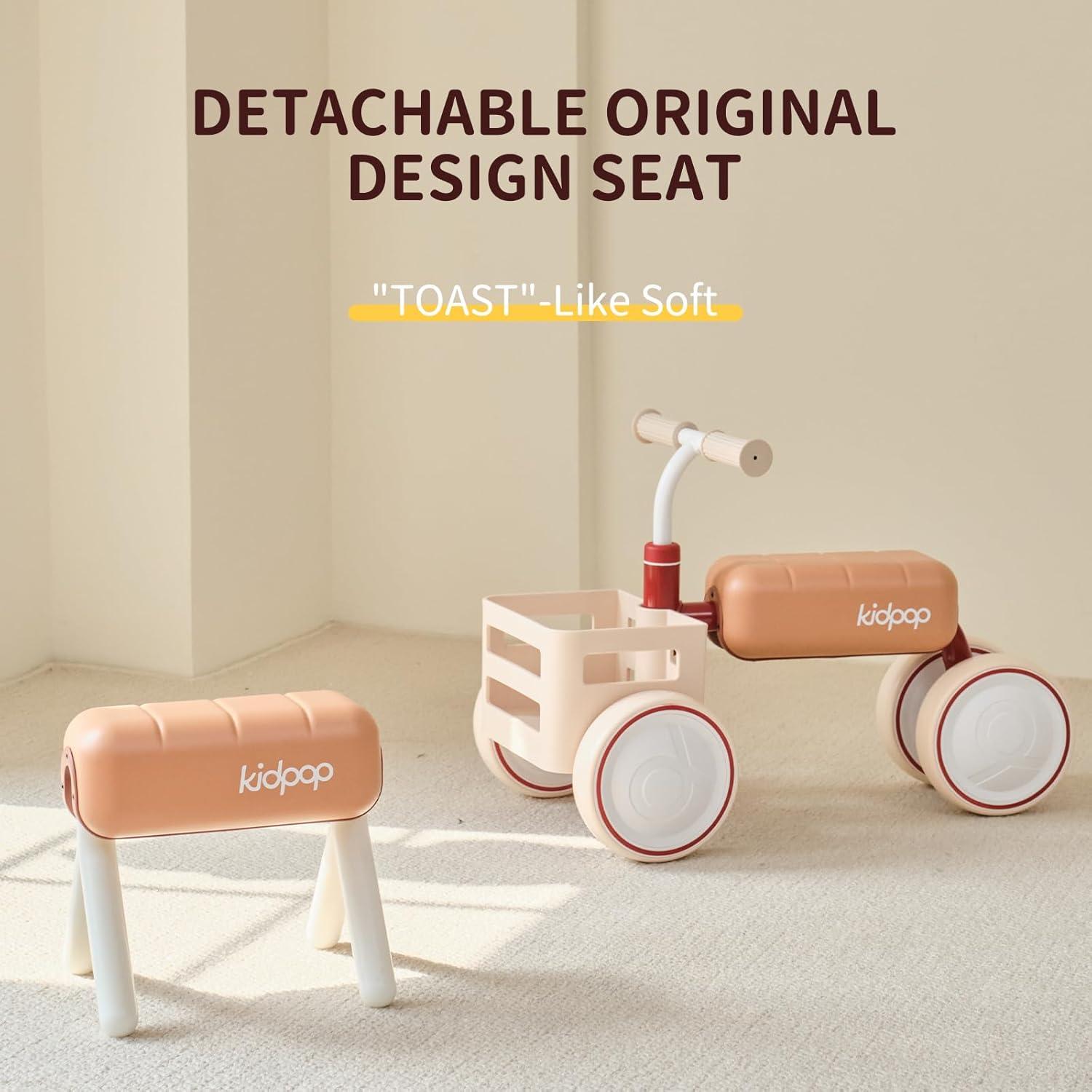 Andador Convertible KIDPOP TOAST con Asiento Desmontable y Canasta