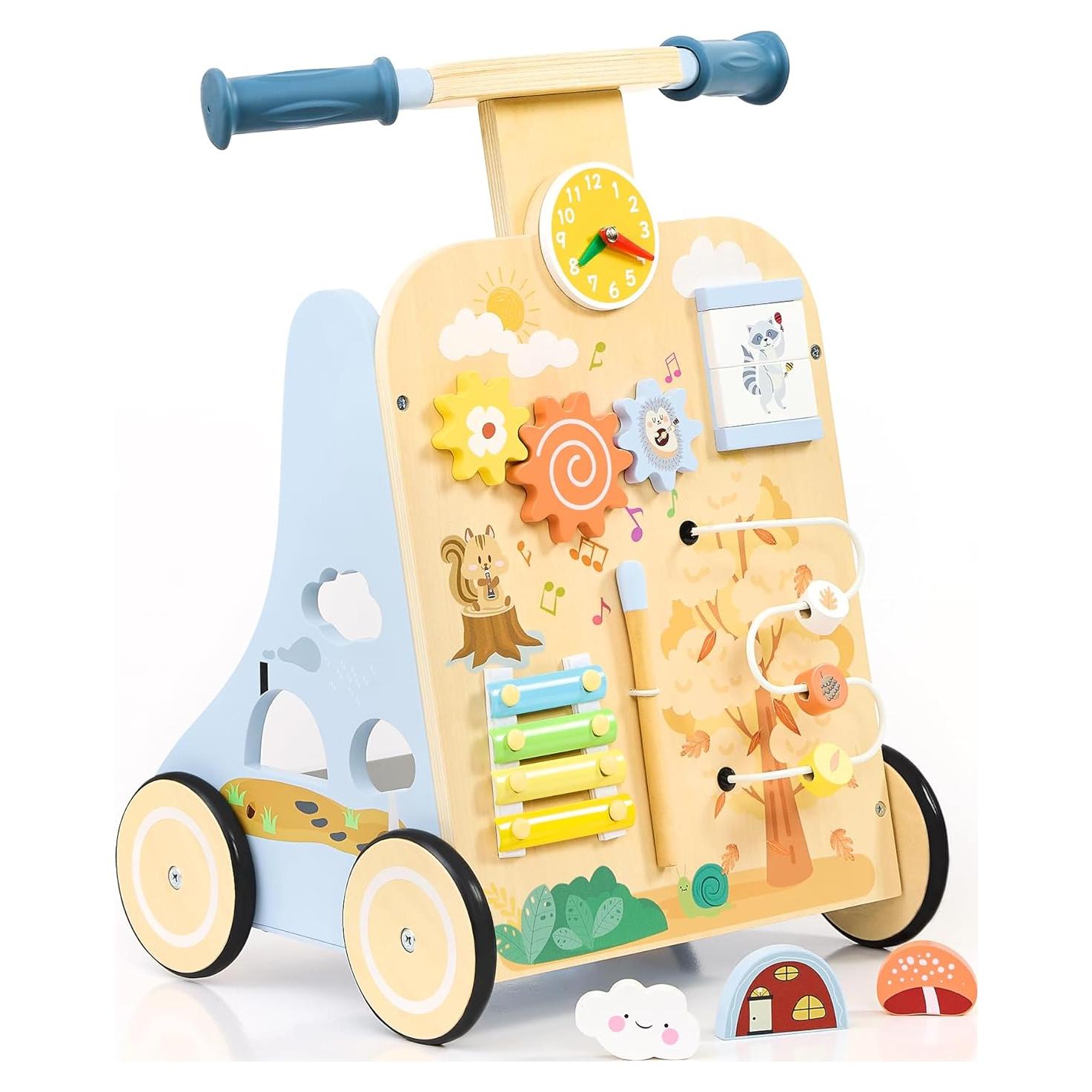Andador de Madera JooKiddie con Centro de Actividades 7-en-1