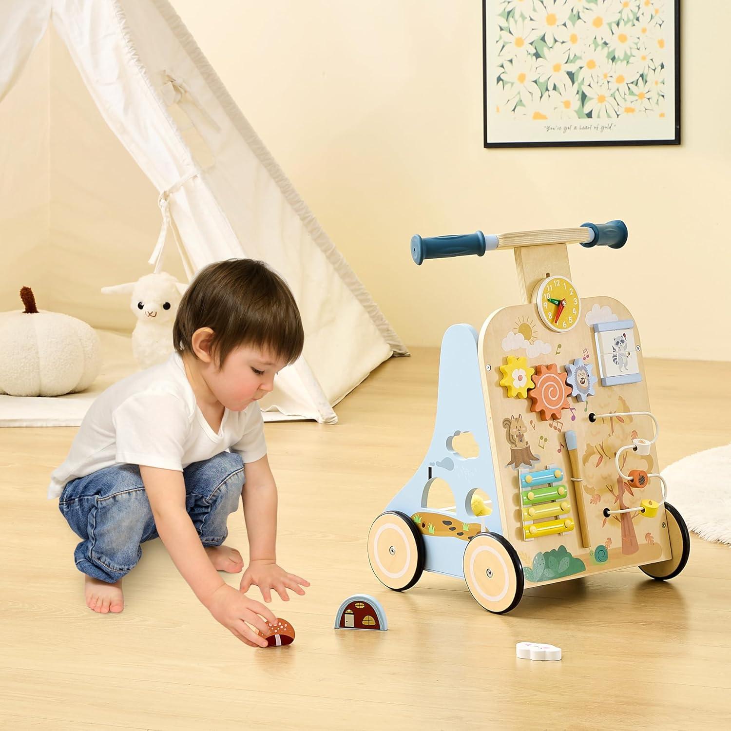 Andador de Madera JooKiddie con Centro de Actividades 7-en-1