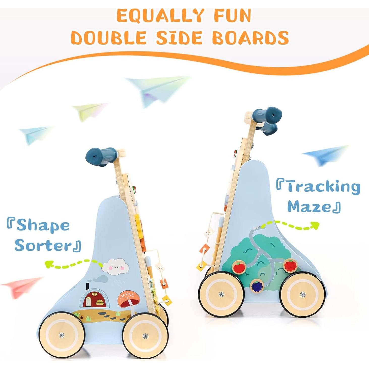 Andador de Madera JooKiddie con Centro de Actividades 7-en-1