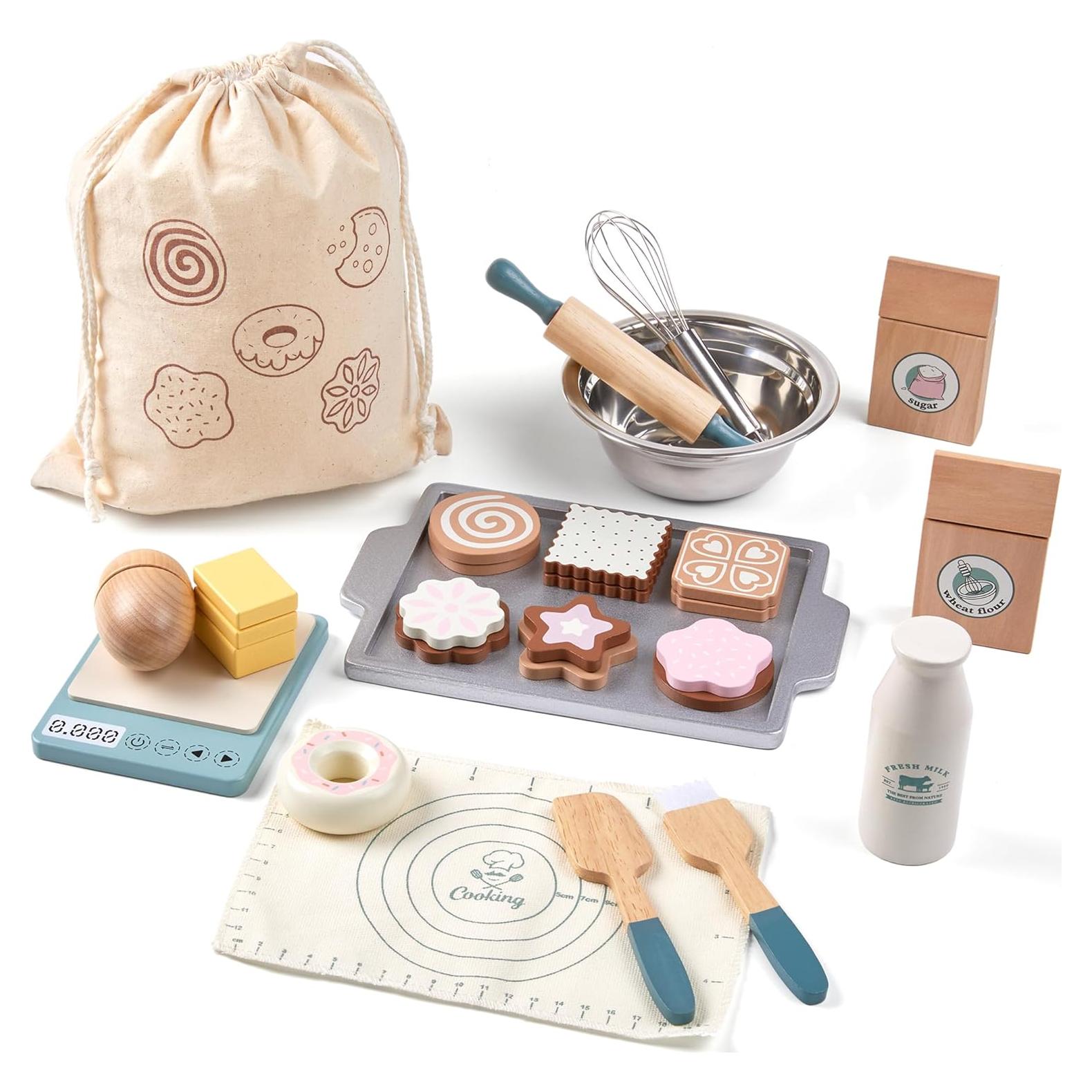 Juegos de Comida de Madera ToyWoo para Niños 3-6 Años