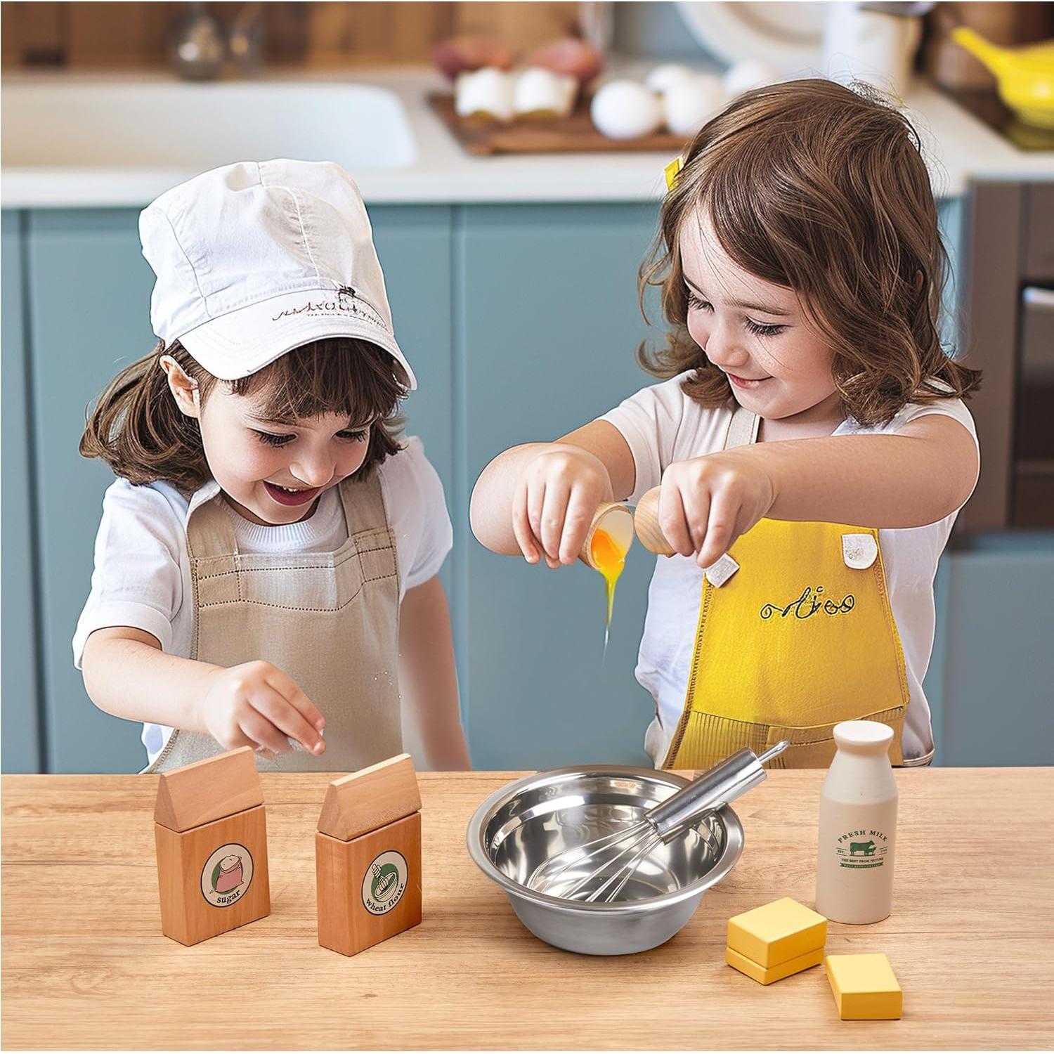 Juegos de Comida de Madera ToyWoo para Niños 3-6 Años