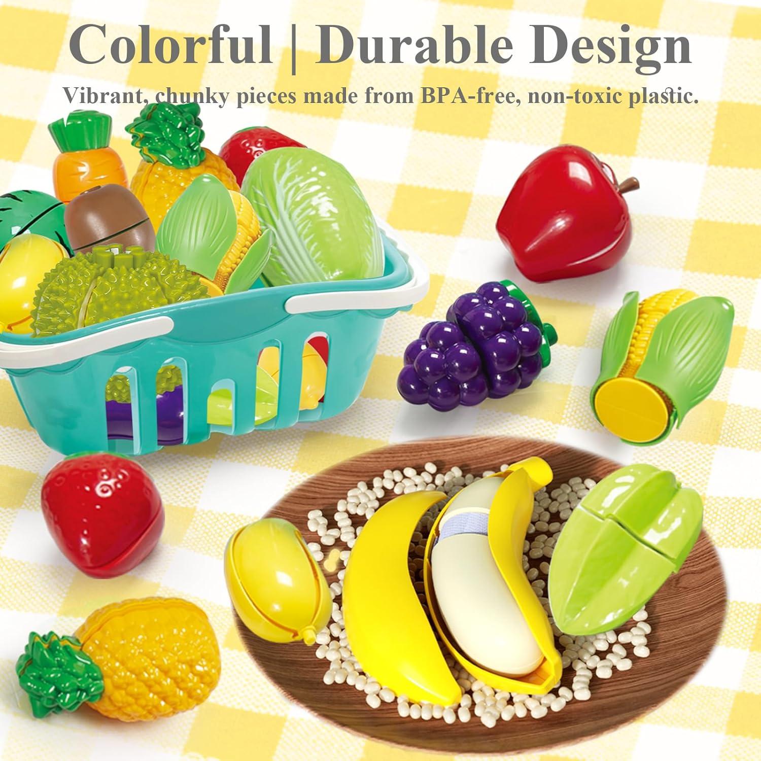 Juego de Comida de Imaginación 108 Piezas - Accesorios de Cocina Infantil