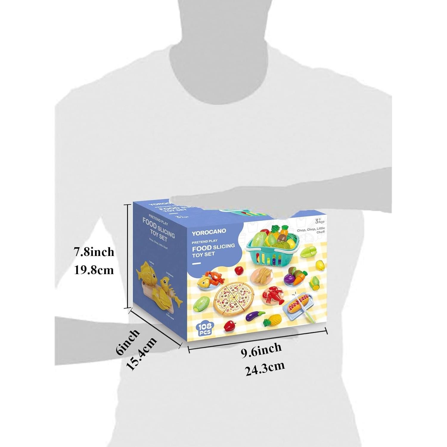 Juego de Comida de Imaginación 108 Piezas - Accesorios de Cocina Infantil