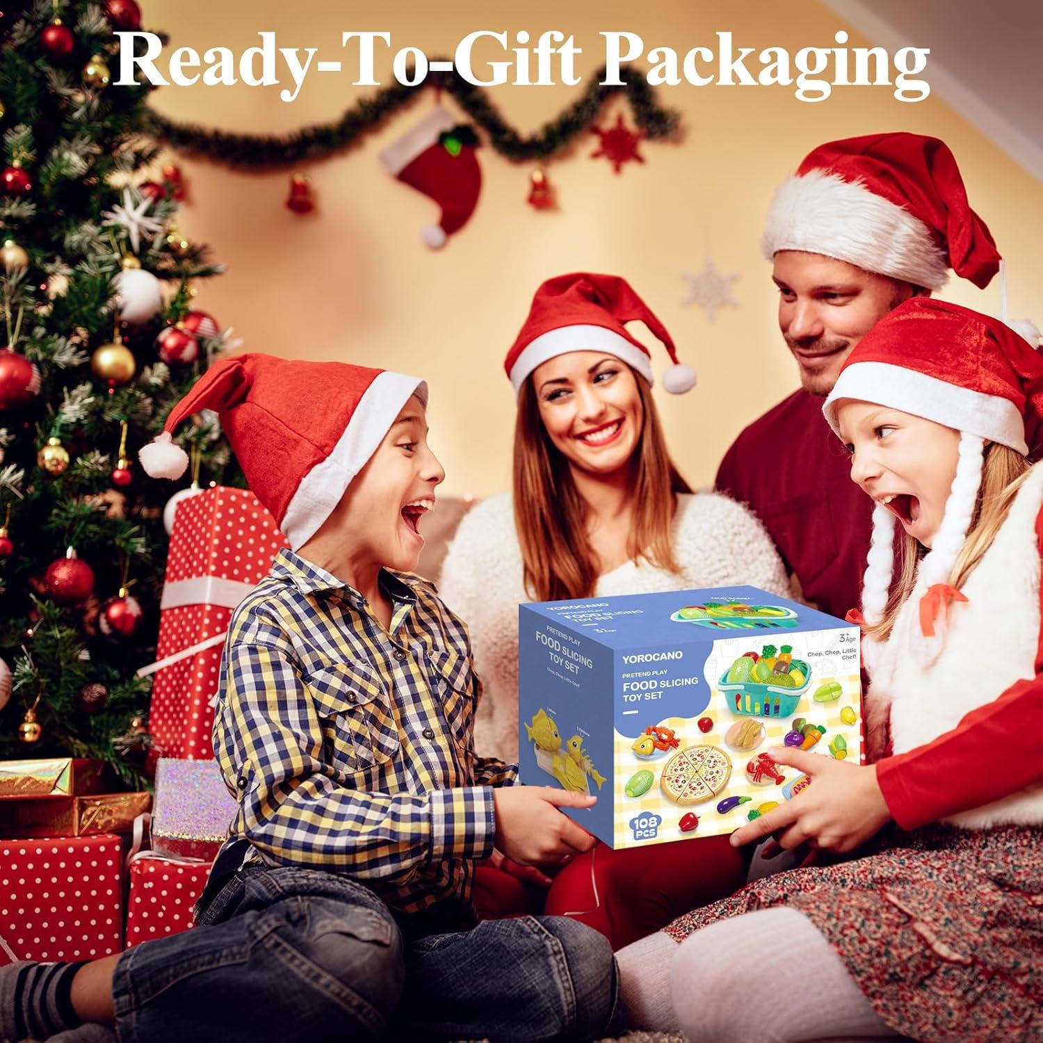 Juego de Comida de Imaginación 108 Piezas - Accesorios de Cocina Infantil