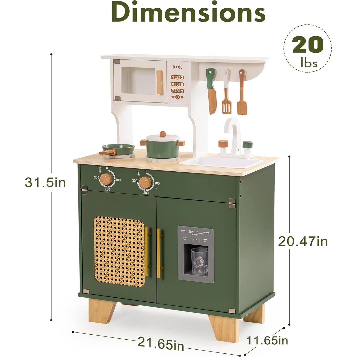 Cocina de Juguete de Madera ROBOTIME con Dispensador de Hielo
