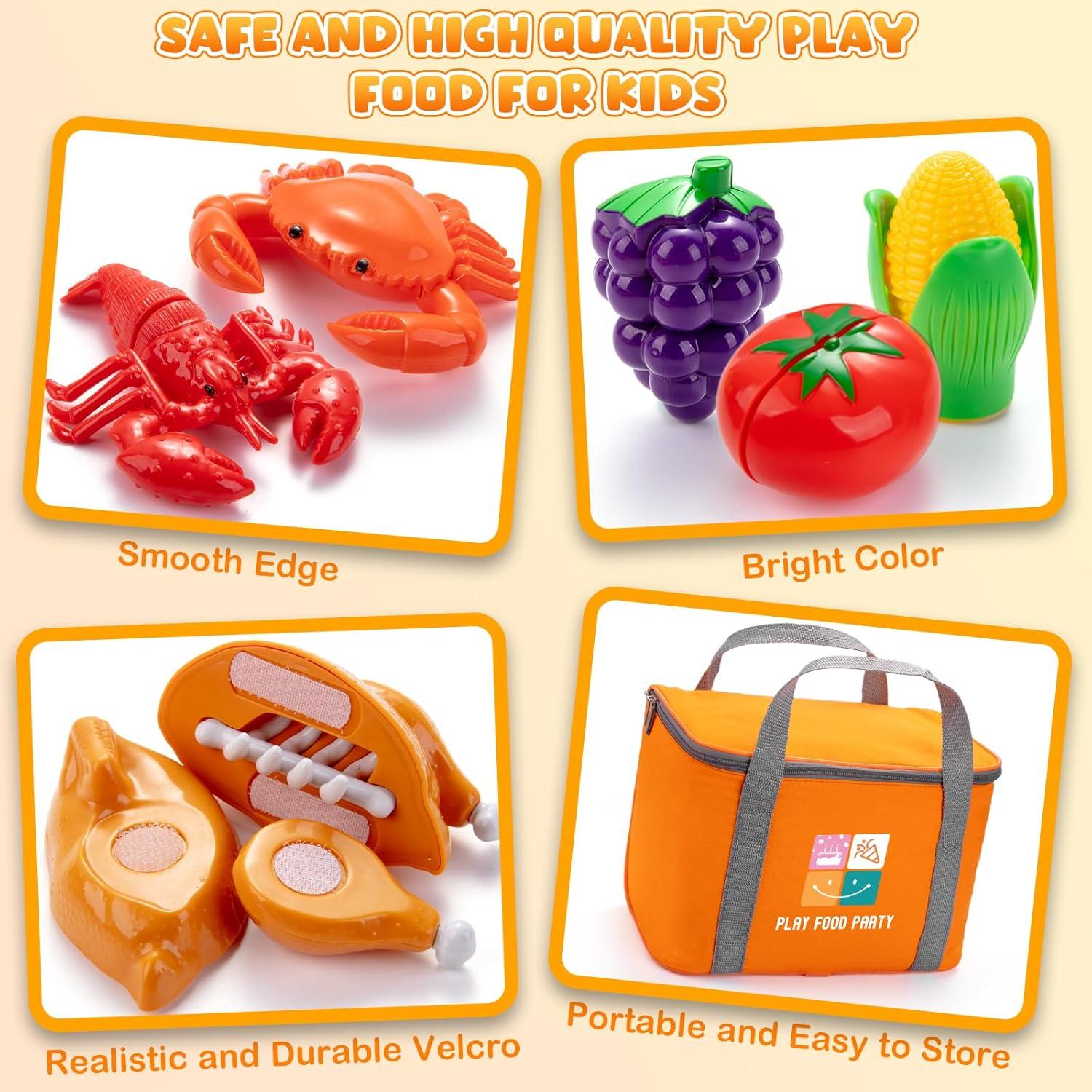 Juego de Comida de Juguete Juboury para Niños 1.1 kg 26x17x20 cm