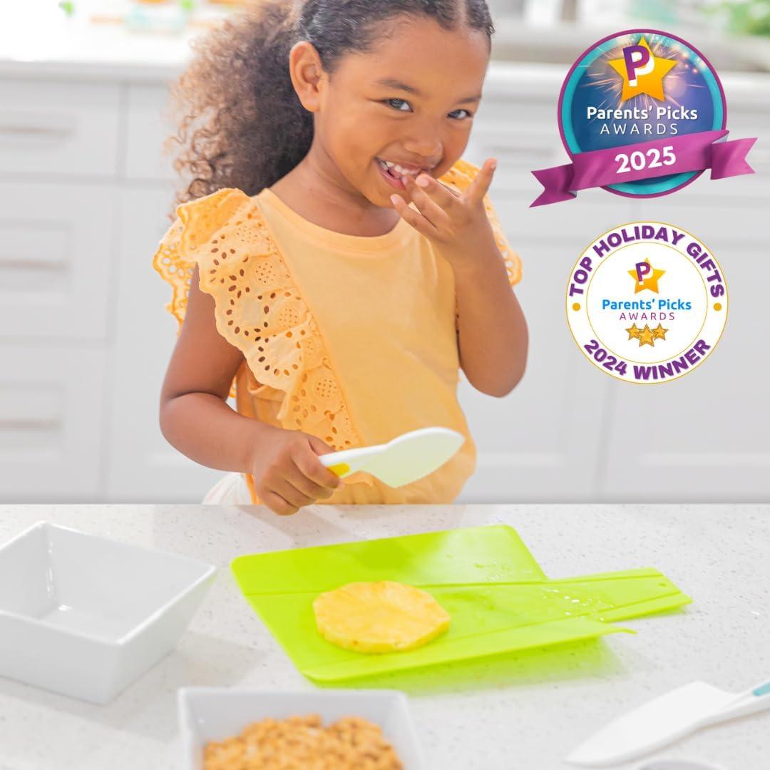 Juego de cuchillo y tabla de cortar TOVLA JR. para niños 3+