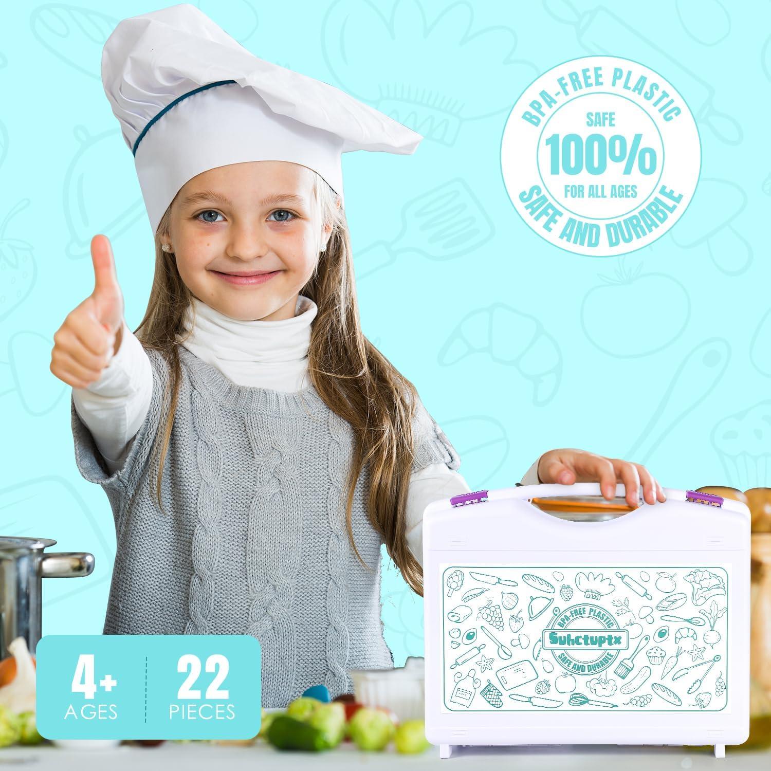 Set de Cocina para Niños Suhctuptx - Herramientas Seguras y Libro