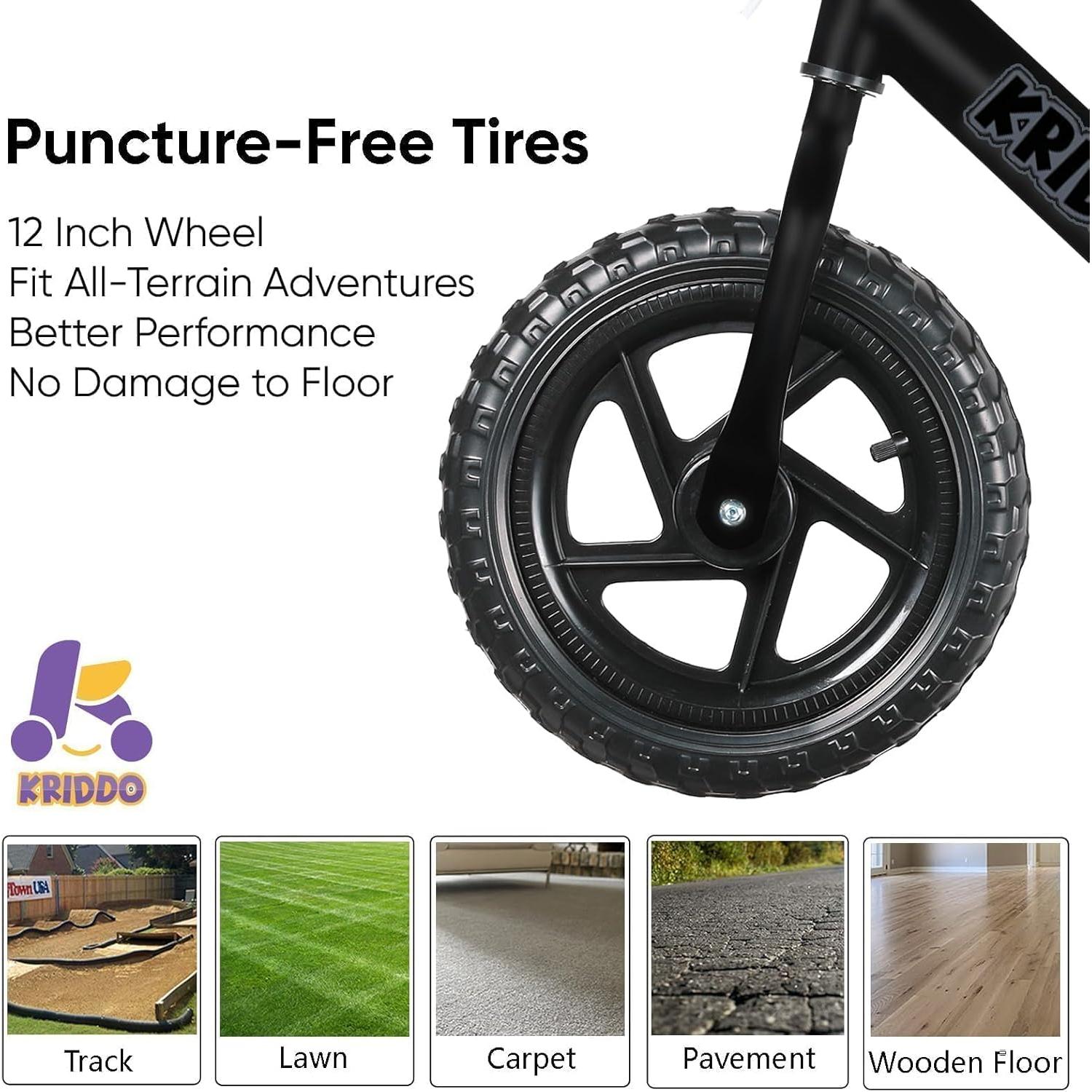 Bicicleta de Equilibrio KRIDDO para Niños 2-5 Años 12"