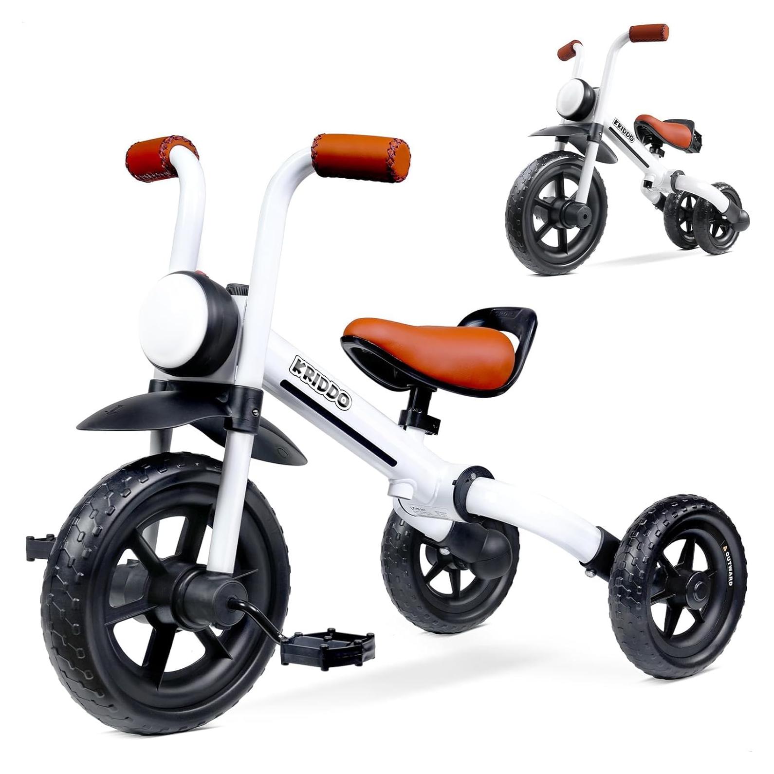 Bicicleta de Equilibrio 2-en-1 KRIDDO para Niños 2-5 Años