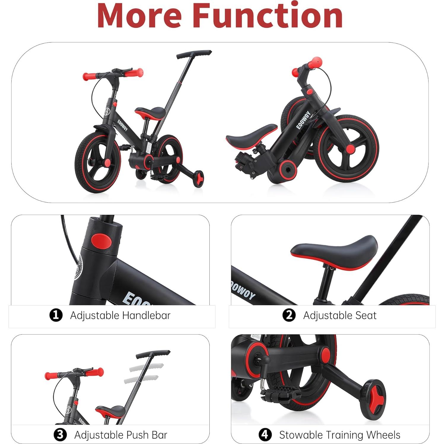 Bicicleta de Equilibrio Plegable EOOWOY para Niños 2-5 Años