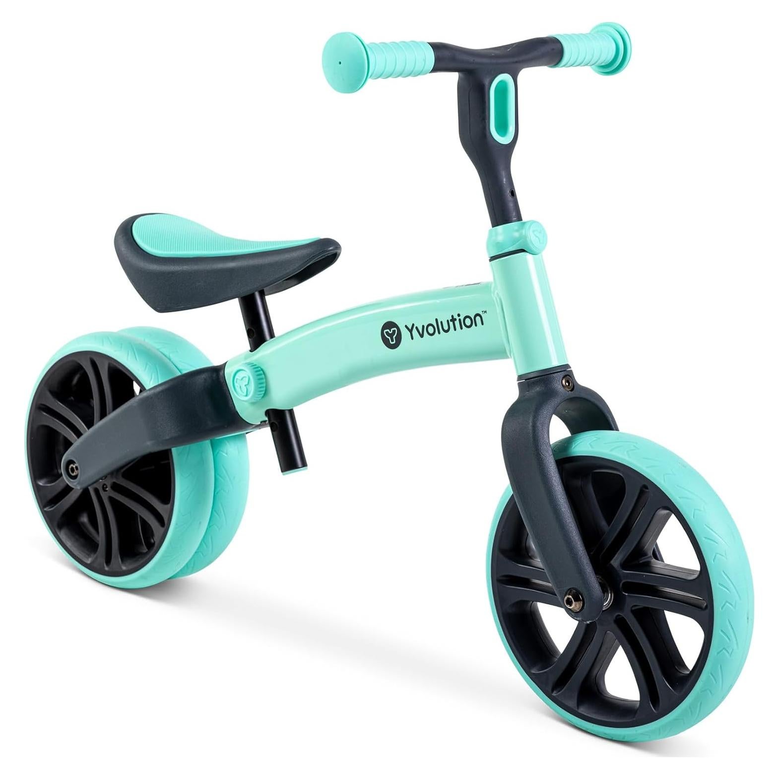 Bicicleta de Equilibrio Yvolution Y Velo Junior 9" Verde - Sin Pedales, Ajustable, 18 meses a 3 años