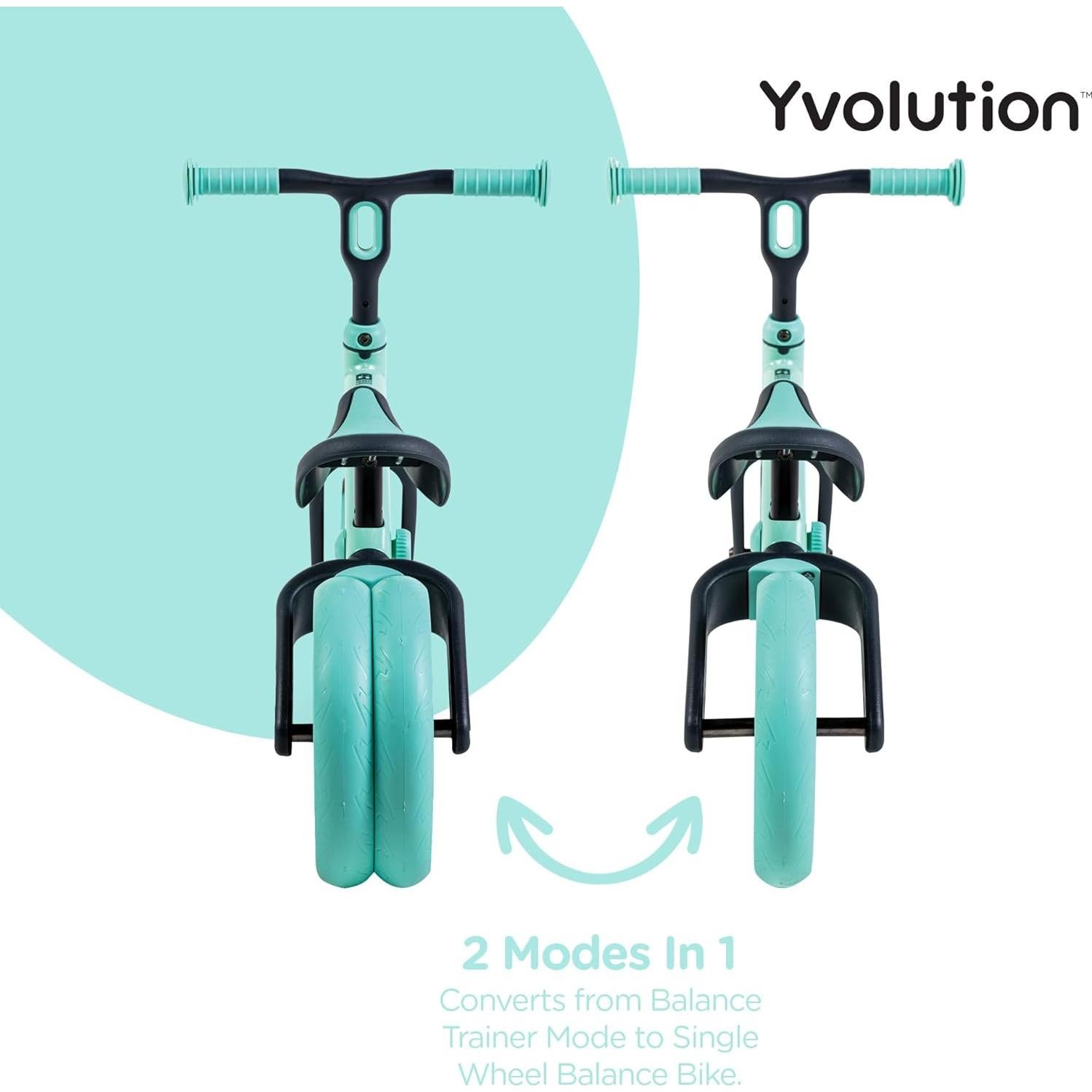 Bicicleta de Equilibrio Yvolution Y Velo Junior 9" Verde - Sin Pedales, Ajustable, 18 meses a 3 años
