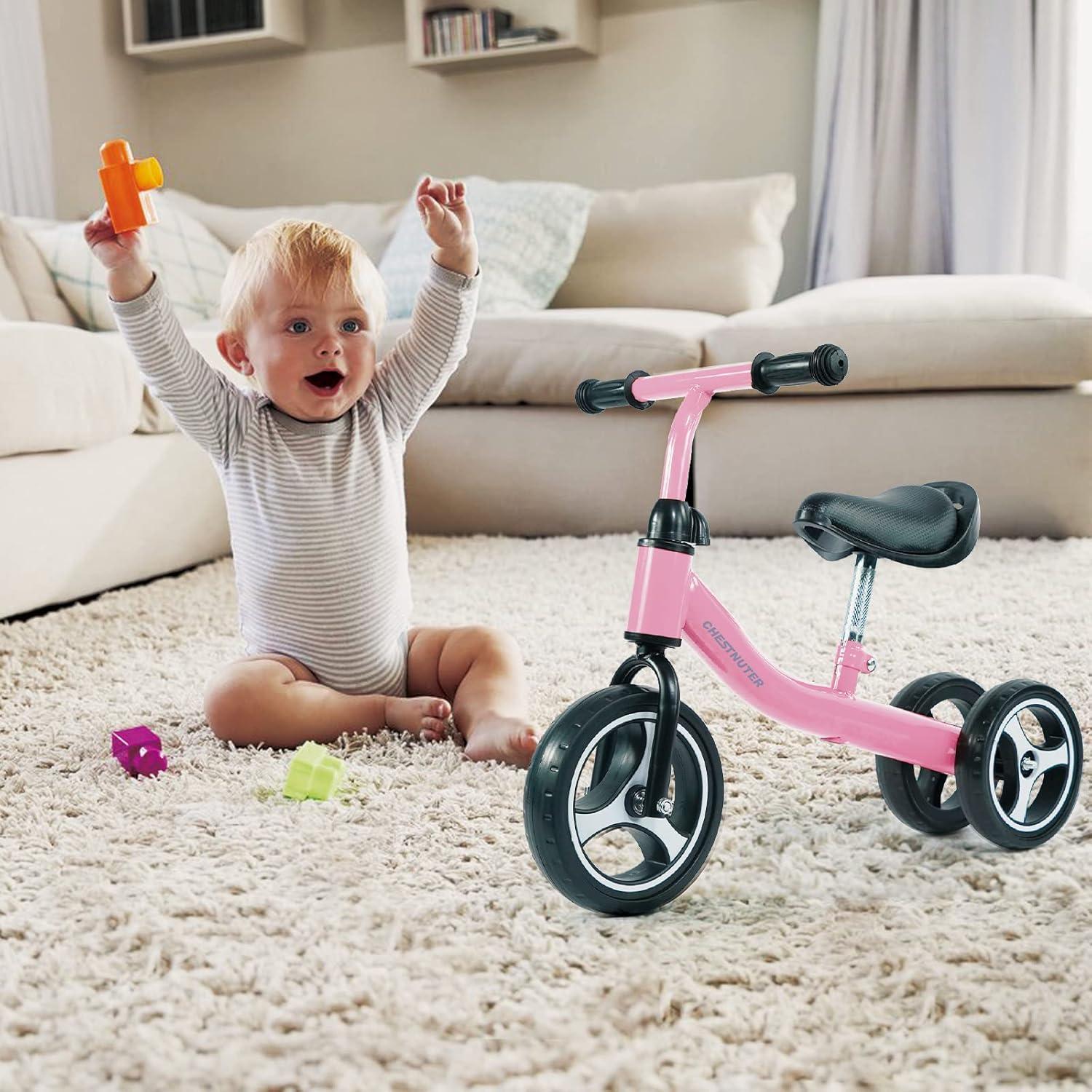 Bicicleta de Equilibrio CHESTNUTER Rosa para Bebés 1-3 Años
