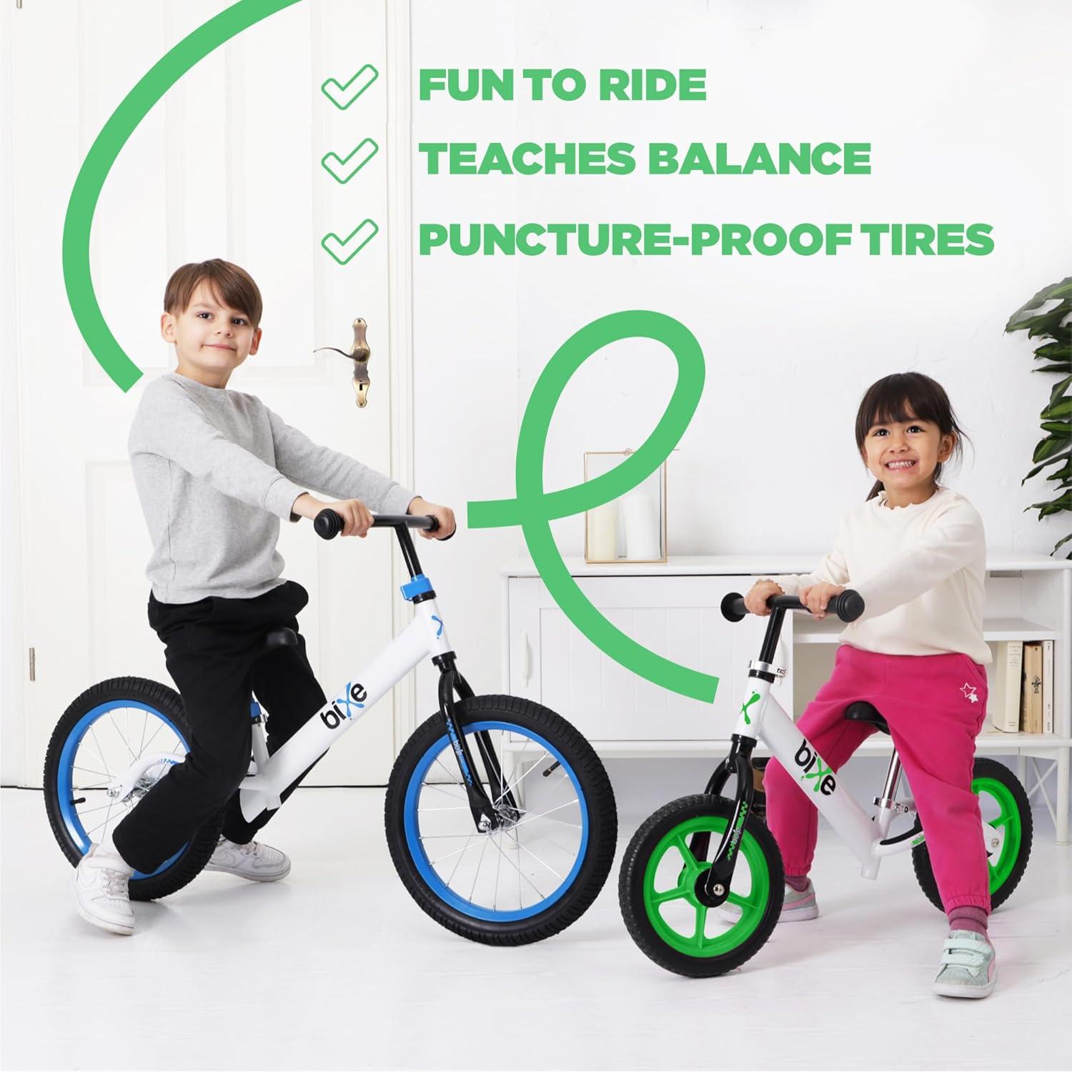 Bicicleta de Equilibrio Bixe 30cm Aluminio Verde para Niños