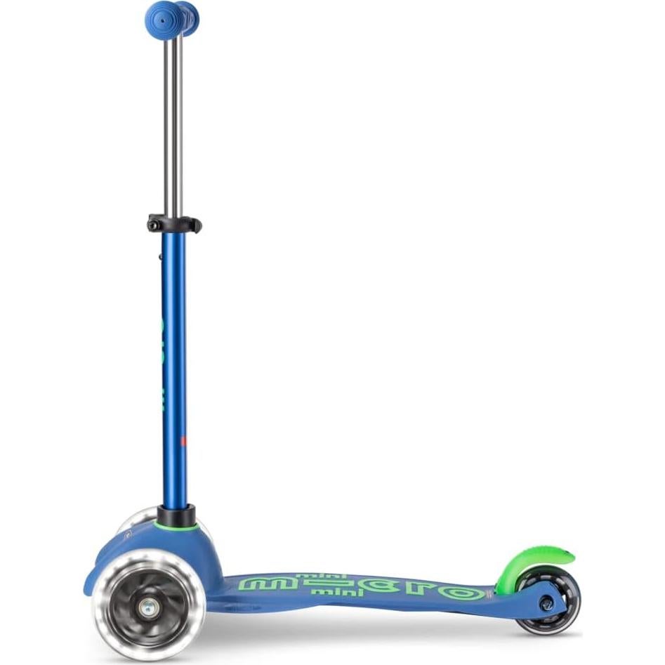 Scooter Micro Mini Deluxe LED 3 Ruedas Azul Cristal