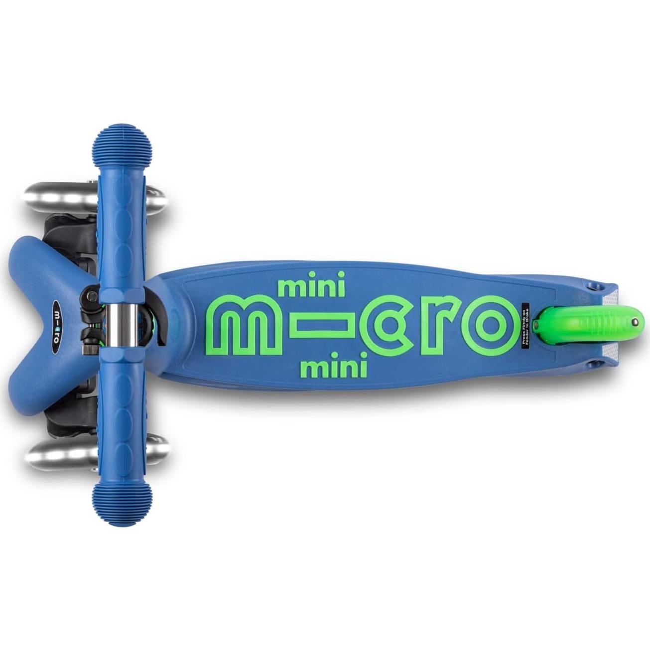 Scooter Micro Mini Deluxe LED 3 Ruedas Azul Cristal