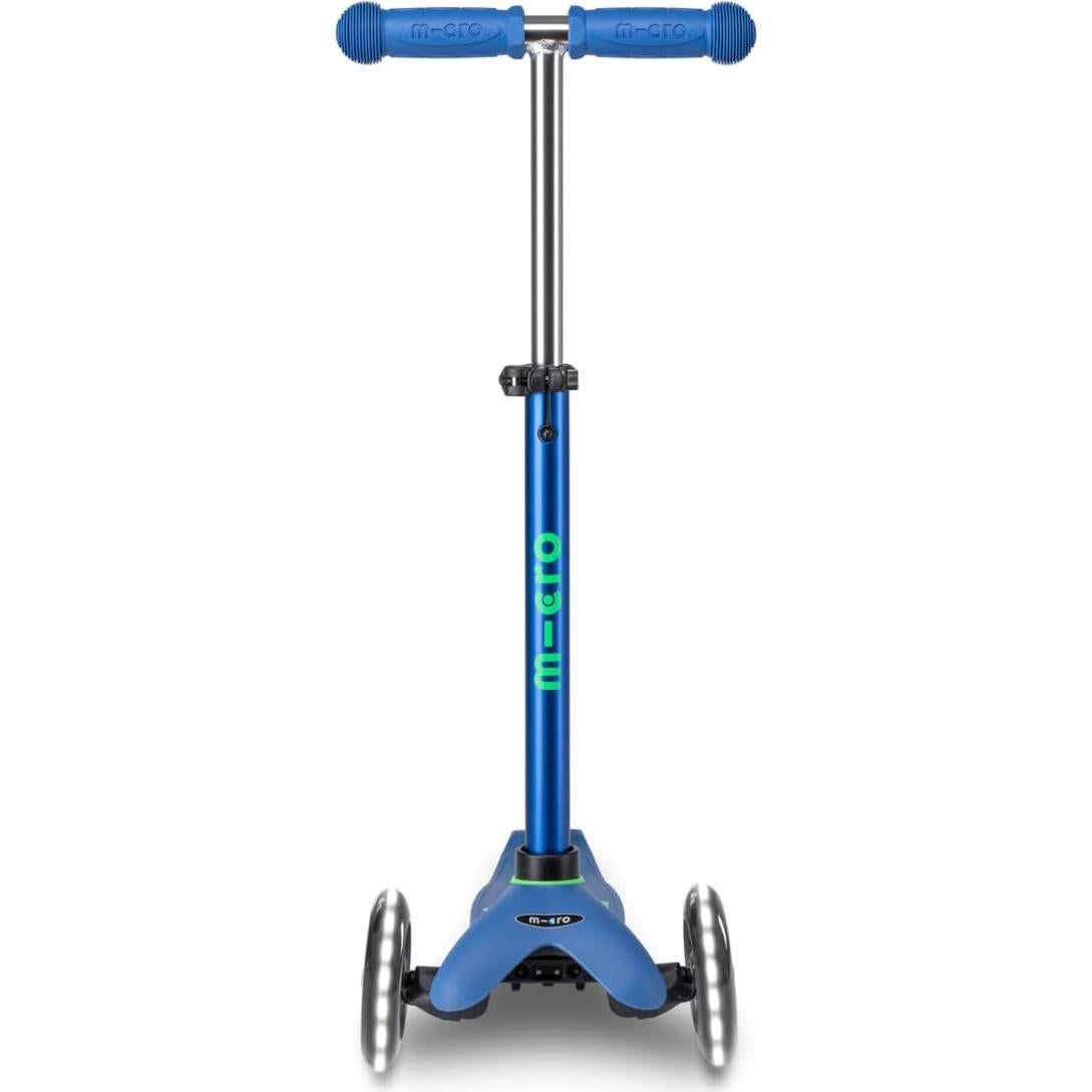 Scooter Micro Mini Deluxe LED 3 Ruedas Azul Cristal