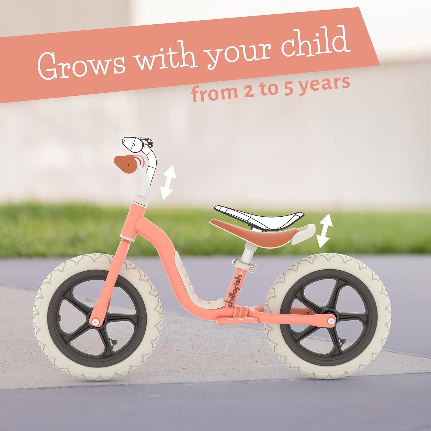 Bicicleta de Equilibrio Chillafish Charlie Lux 12" para Niños 2-5 Años