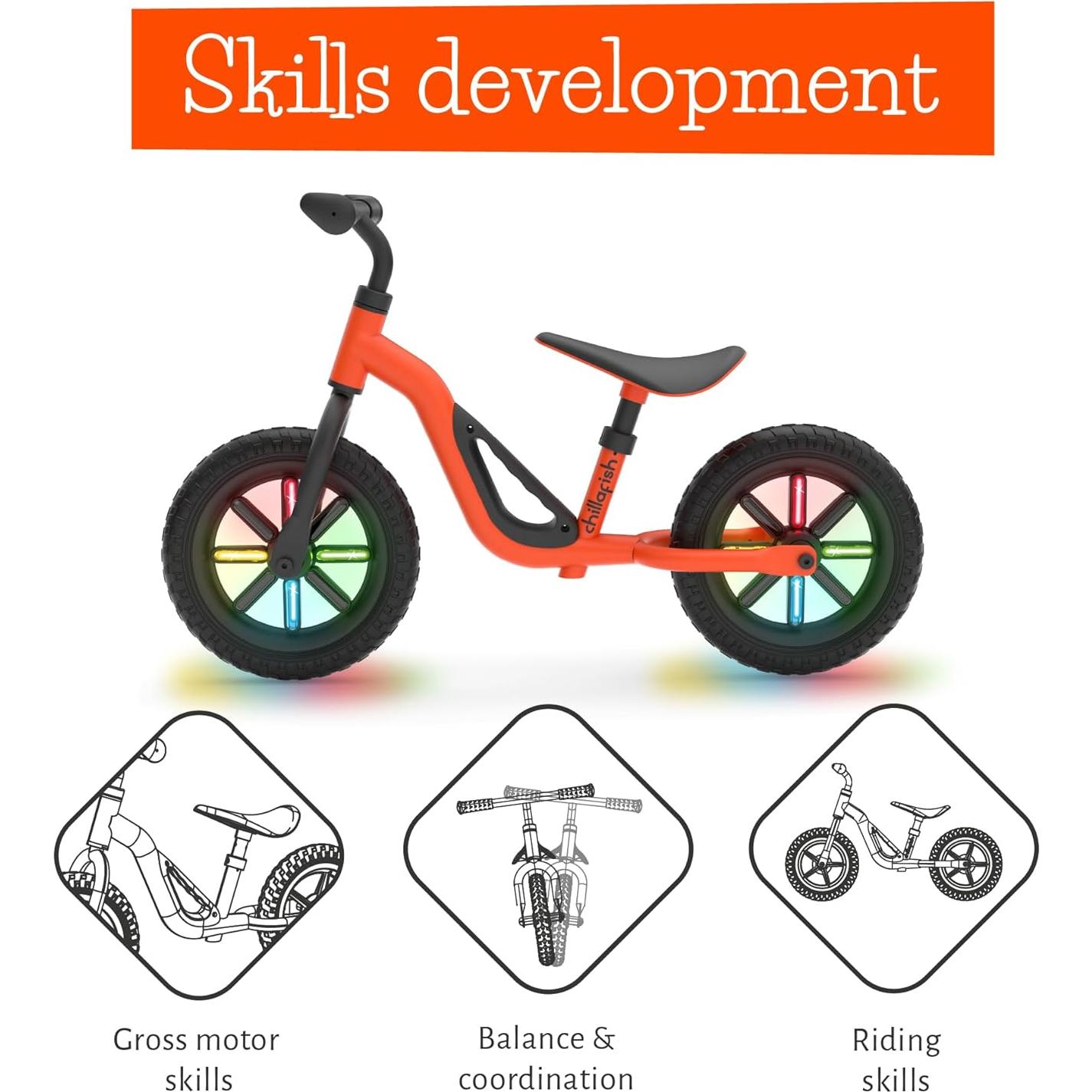 Bicicleta de Equilibrio Chillafish Charlie Naranja 25.4 cm