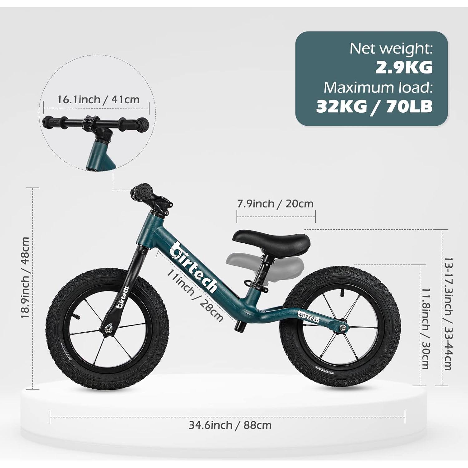 Bicicleta de Equilibrio Birtech KB043 12" Verde para Niños