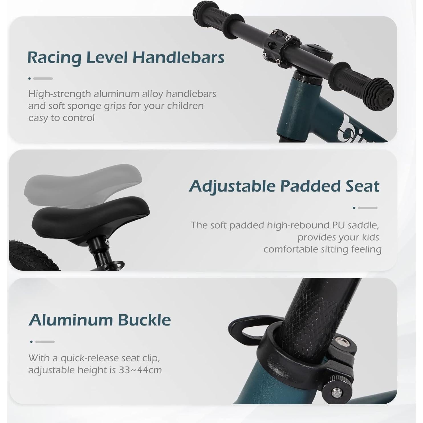 Bicicleta de Equilibrio Birtech KB043 12" Verde para Niños