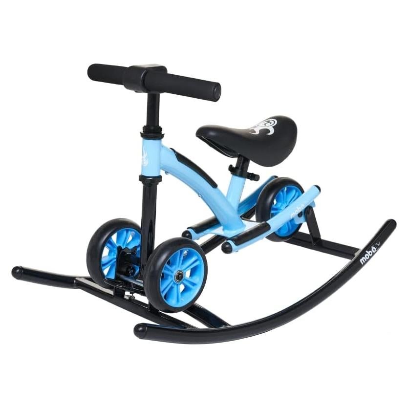 Caballo Balancín Mobo Wobo y Bicicleta de Equilibrio Azul