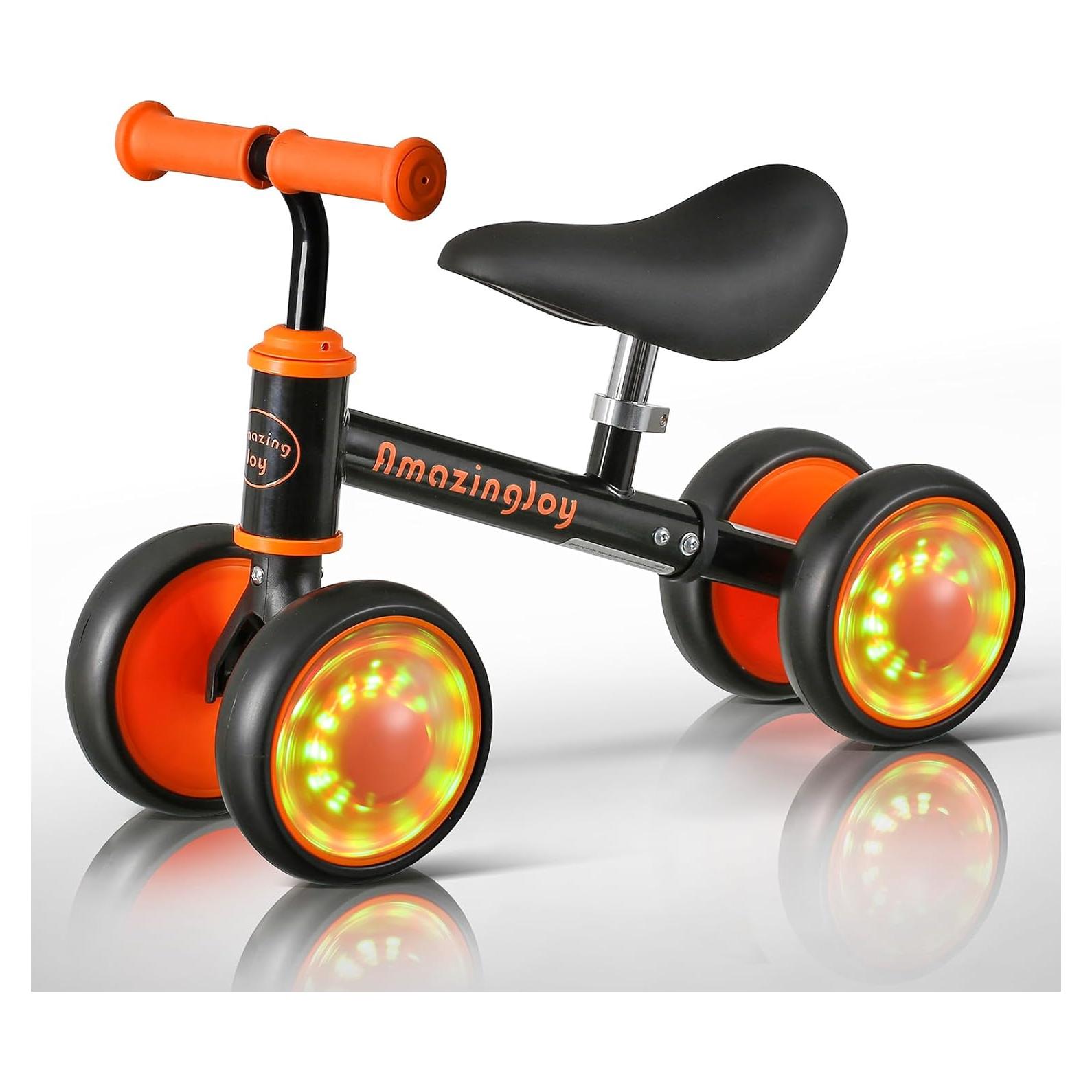 Bicicleta de Equilibrio AmazingJoy para Niños 1-3 Años con Luz