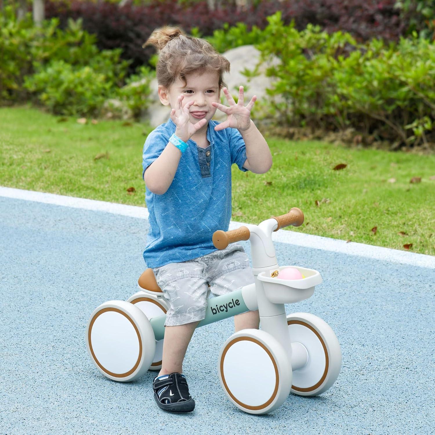 Bicicleta de Equilibrio Qaba Verde para Niños 1-3 Años