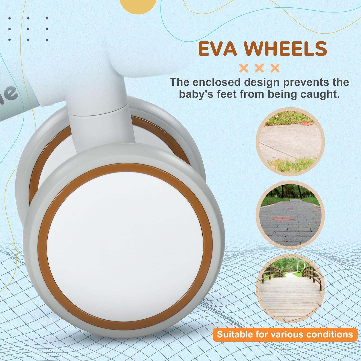 Bicicleta de Equilibrio Qaba Verde para Niños 1-3 Años