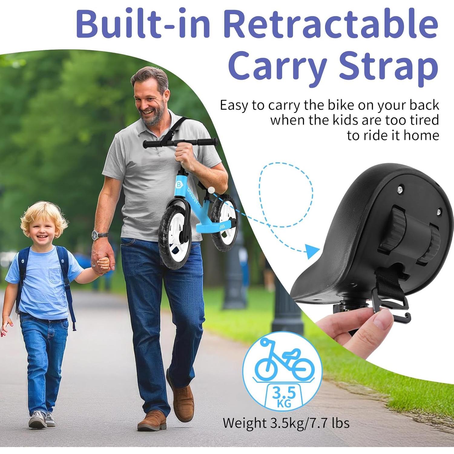 Bicicleta de Equilibrio BELEEV C3 para Niños 2-6 Años 12"