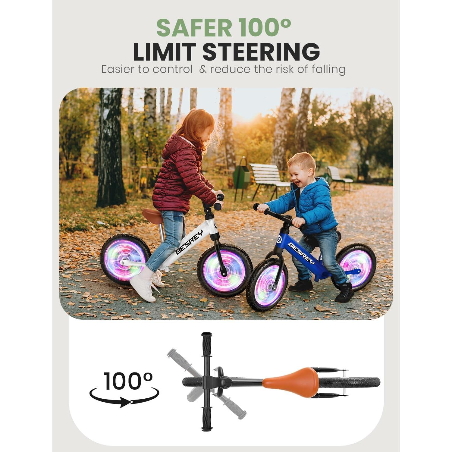 Bicicleta de Equilibrio besrey para Niños 2-5 Años, Ruedas 30 cm