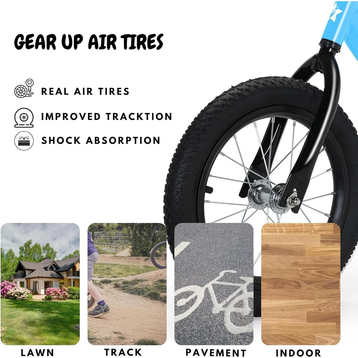 Bicicleta de Equilibrio Bicystar 14" Azul para Niños 3-6 Años