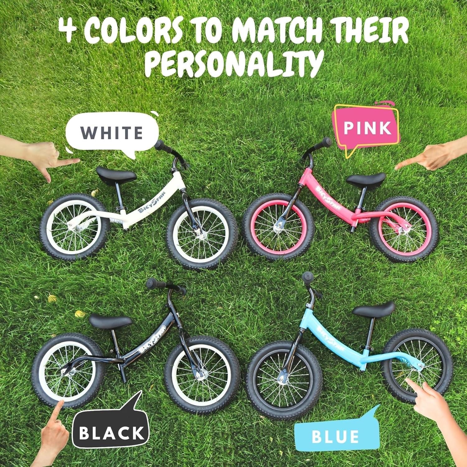 Bicicleta de Equilibrio Bicystar 14" Azul para Niños 3-6 Años