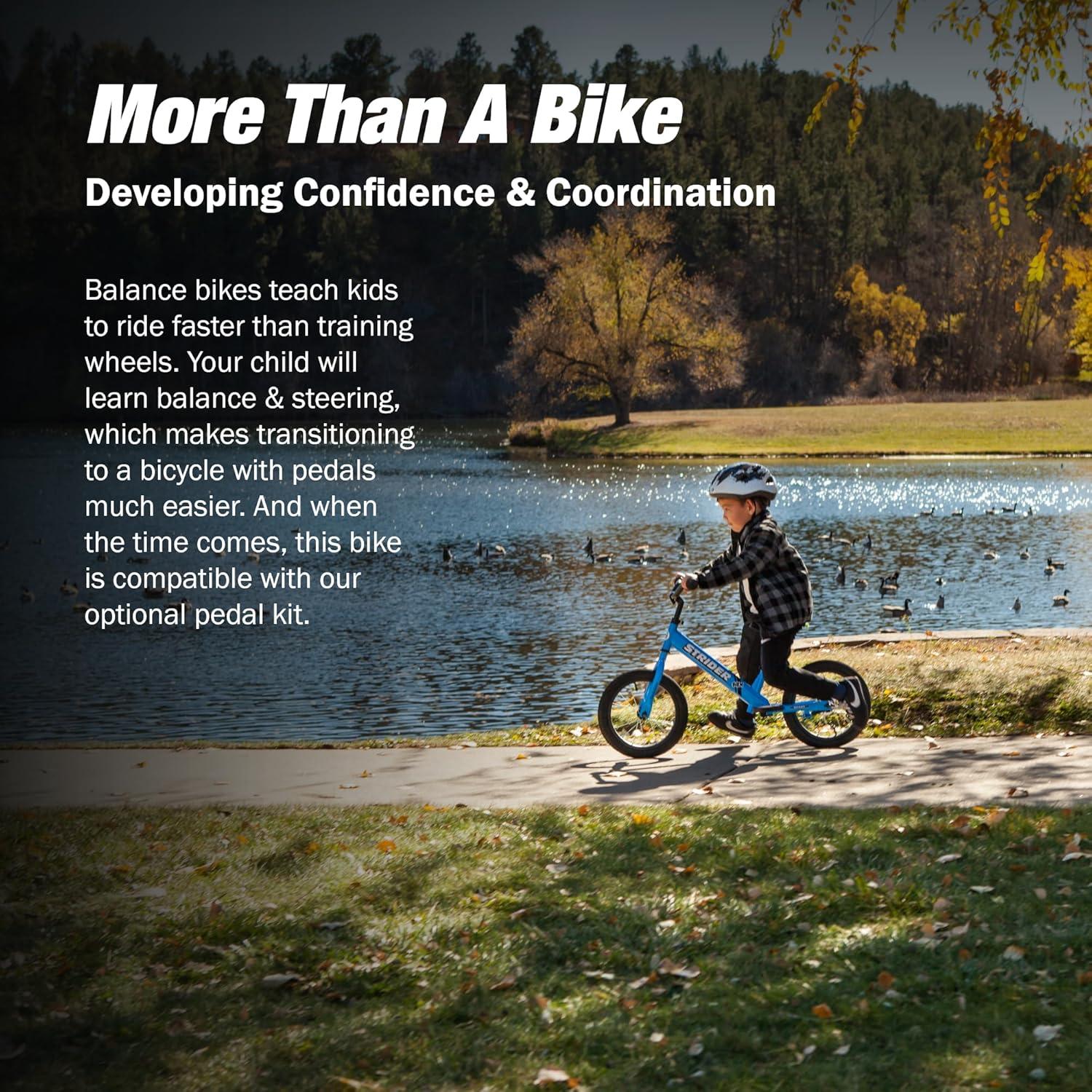 Bicicleta de Equilibrio Strider 14x Azul para Niños 3-6 Años