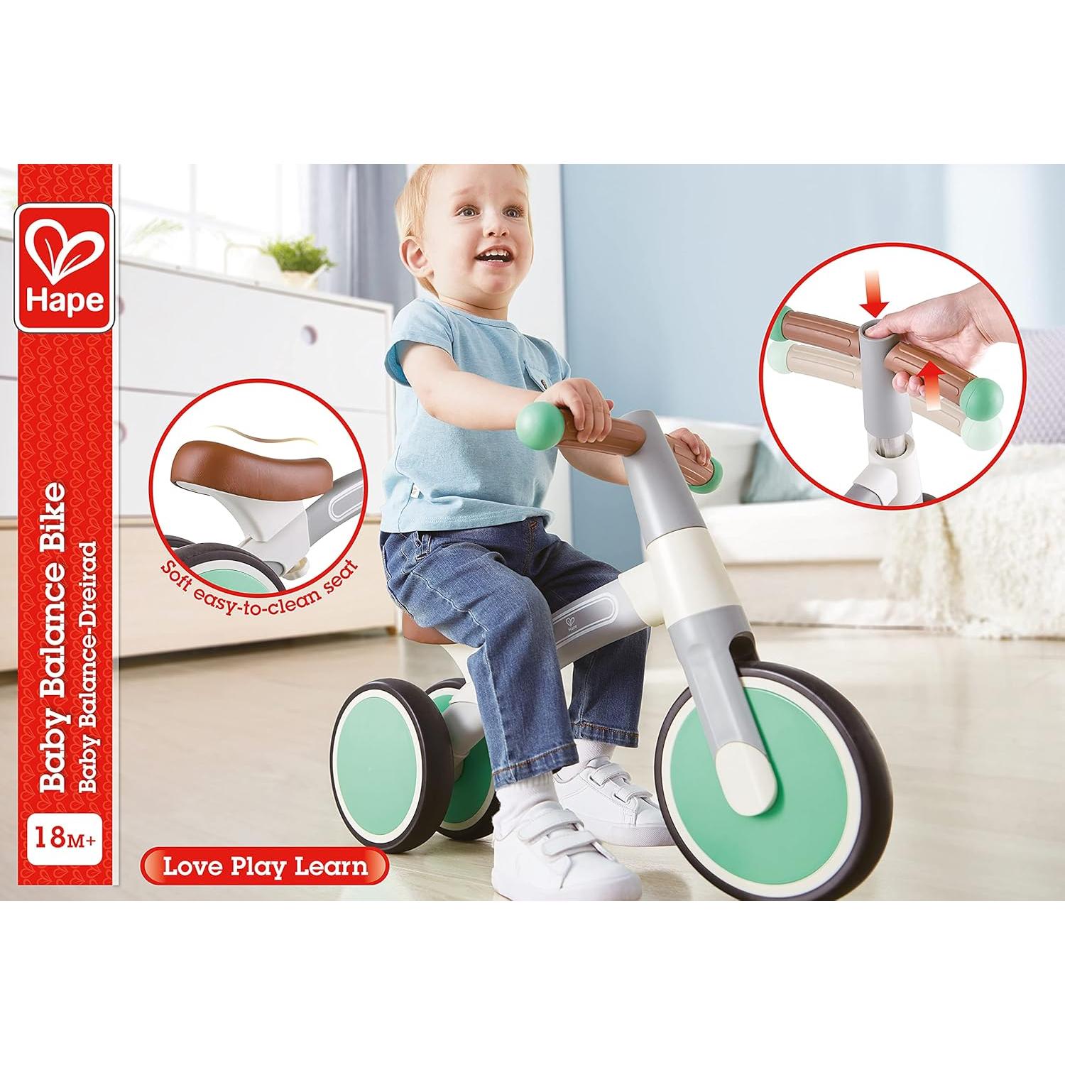 Bicicleta de Equilibrio Hape Verde Ajustable 1-3 Años