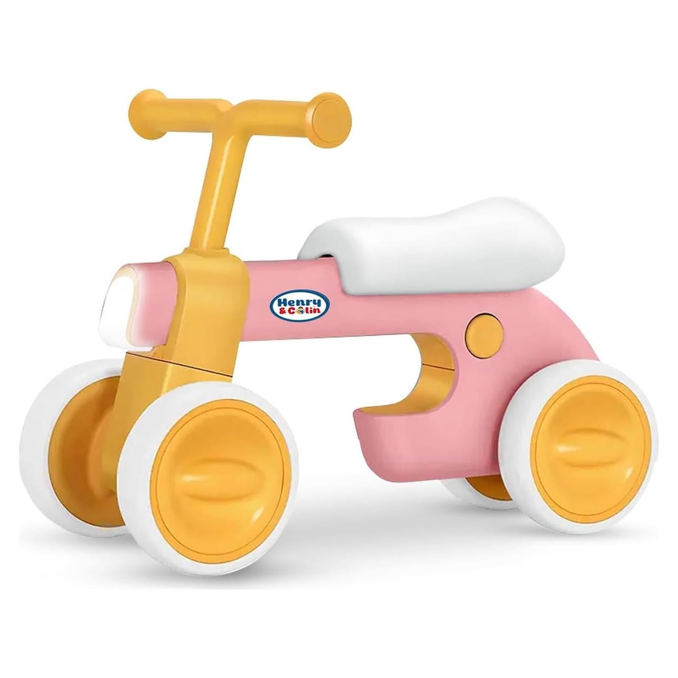 Bicicleta de Equilibrio Rosa Henry & Colin para Bebés 1-3 Años