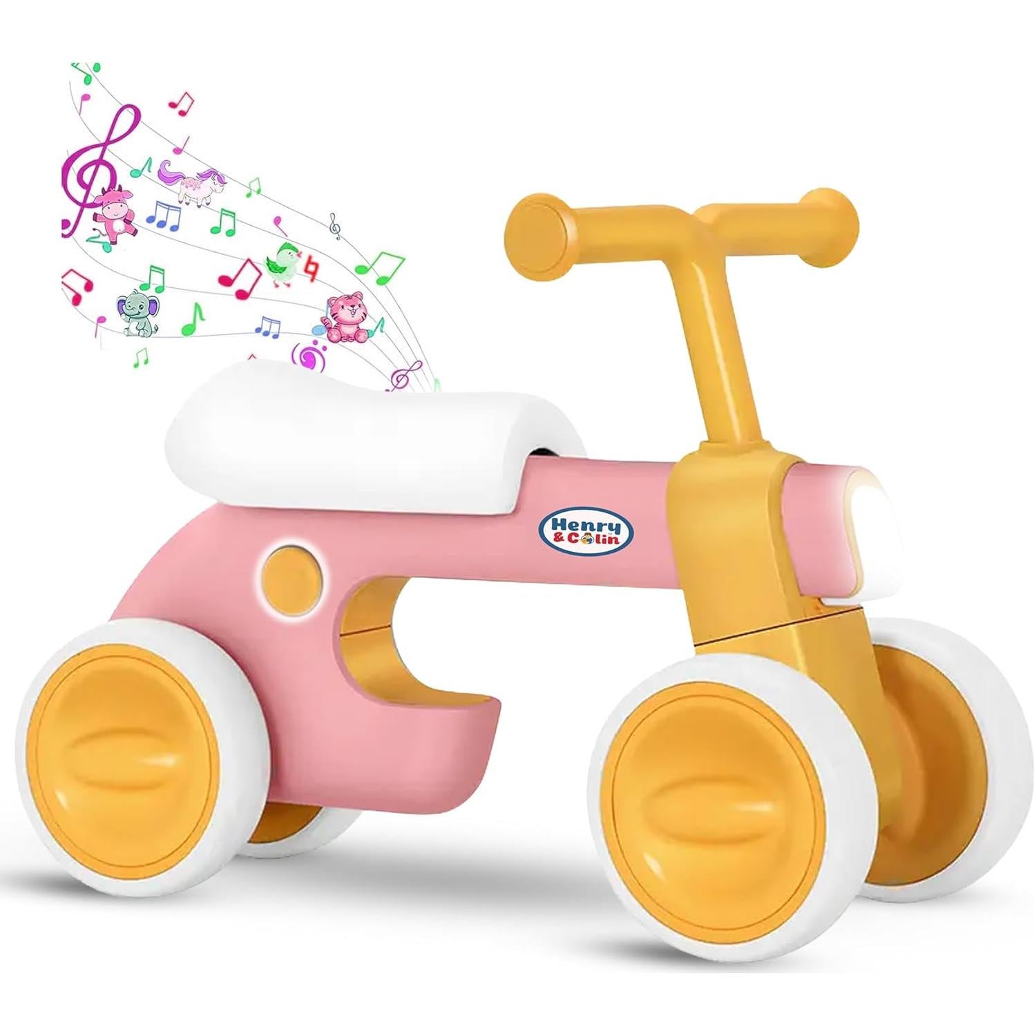 Bicicleta de Equilibrio Rosa Henry & Colin para Bebés 1-3 Años