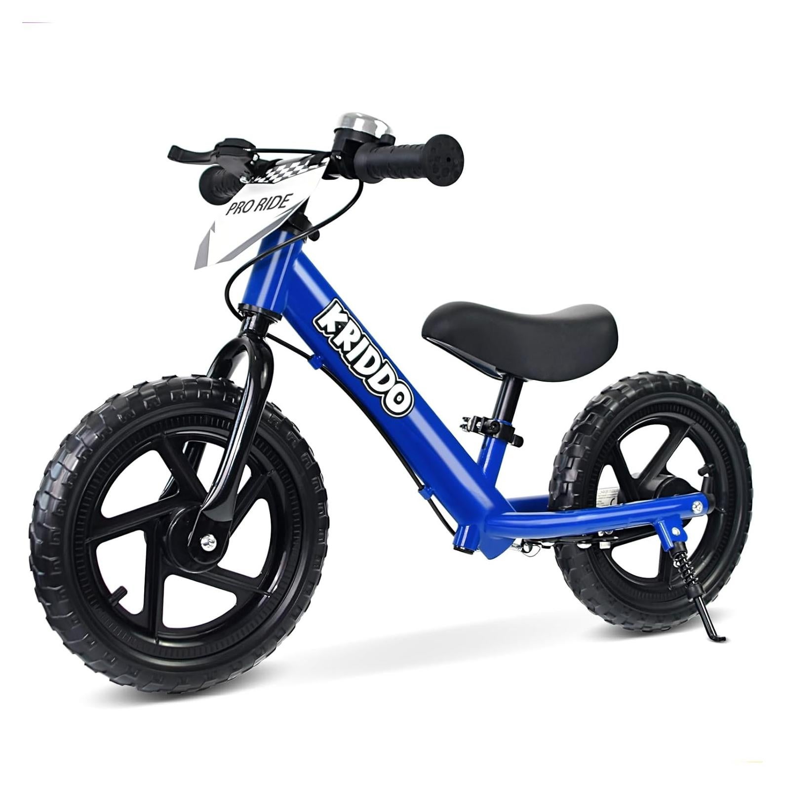 Bicicleta de Equilibrio KRIDDO Azul 12" para Niños 2-5 Años