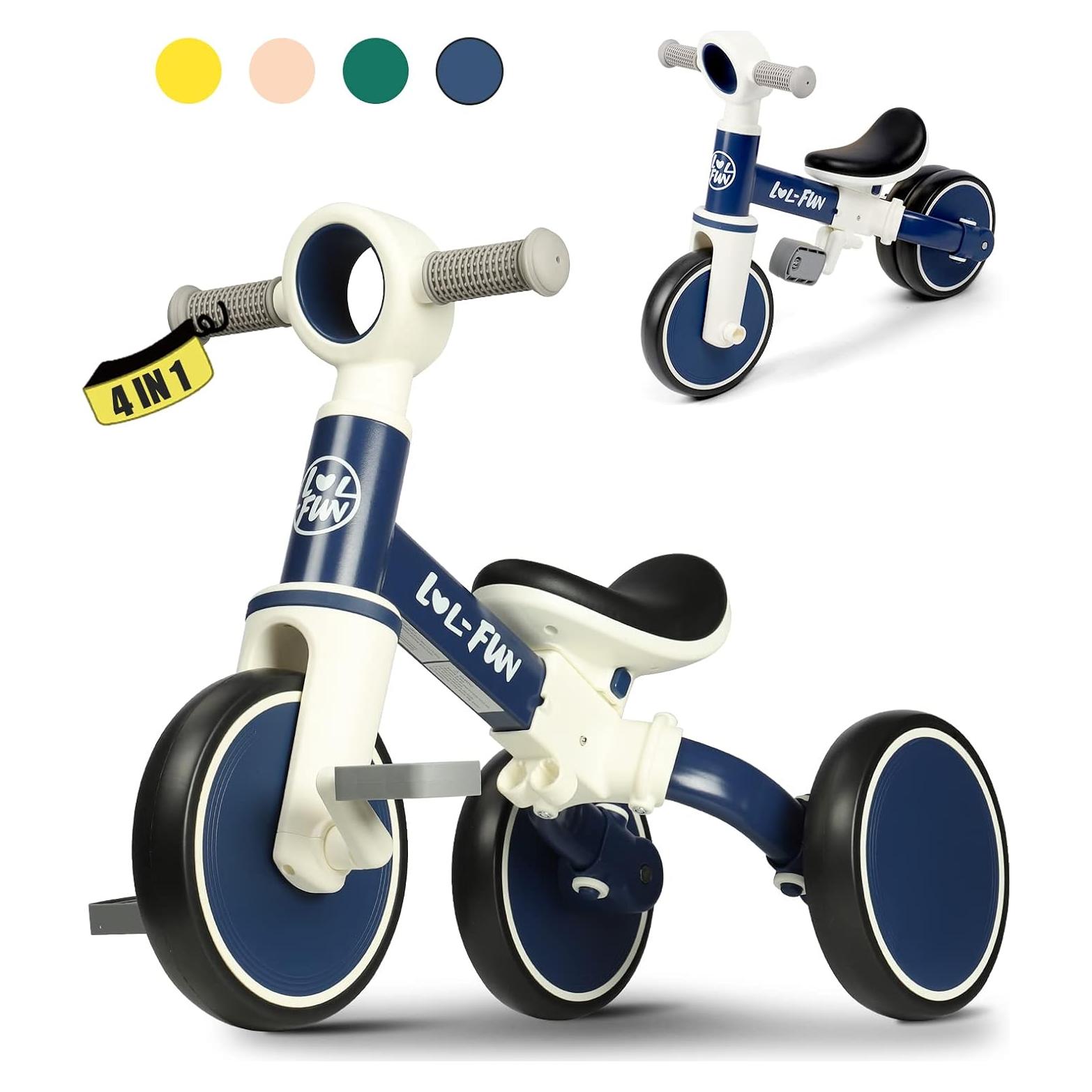 Triciclo de Equilibrio LOL-FUN 4 en 1 para Bebés 1-4 Años