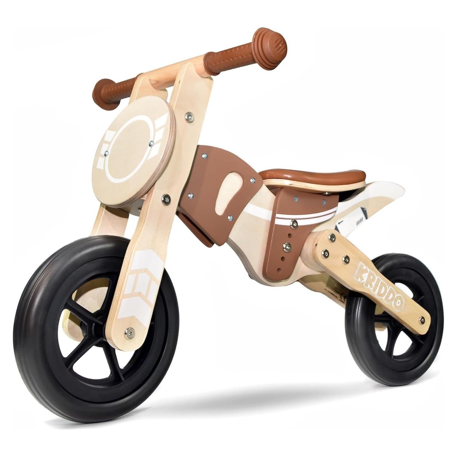 Bicicleta de Equilibrio KRIDDO para Niños 2-4 Años Madera