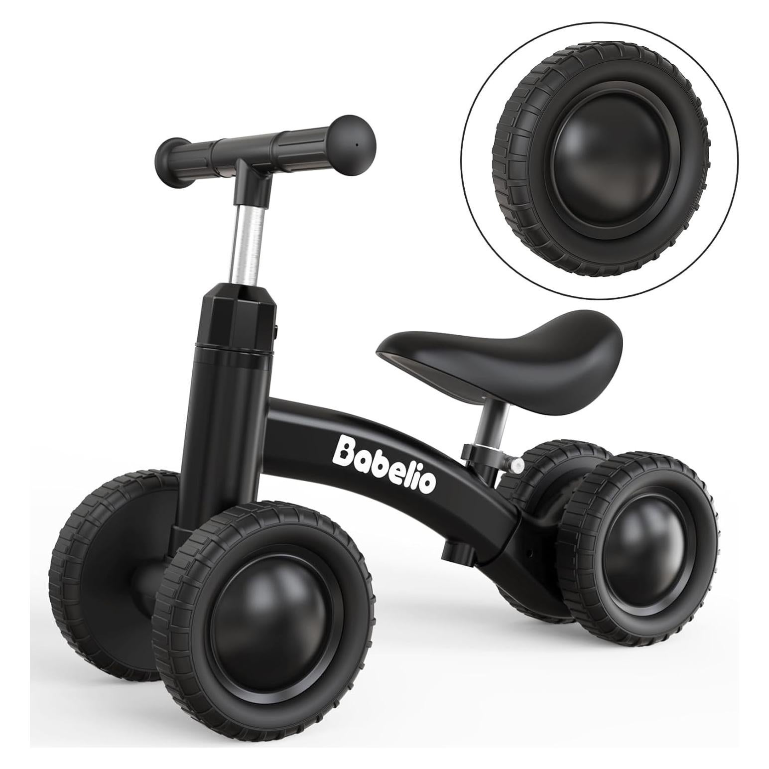 Bicicleta de Equilibrio BABELIO BS01 para Bebés 10-36 Meses - Negro