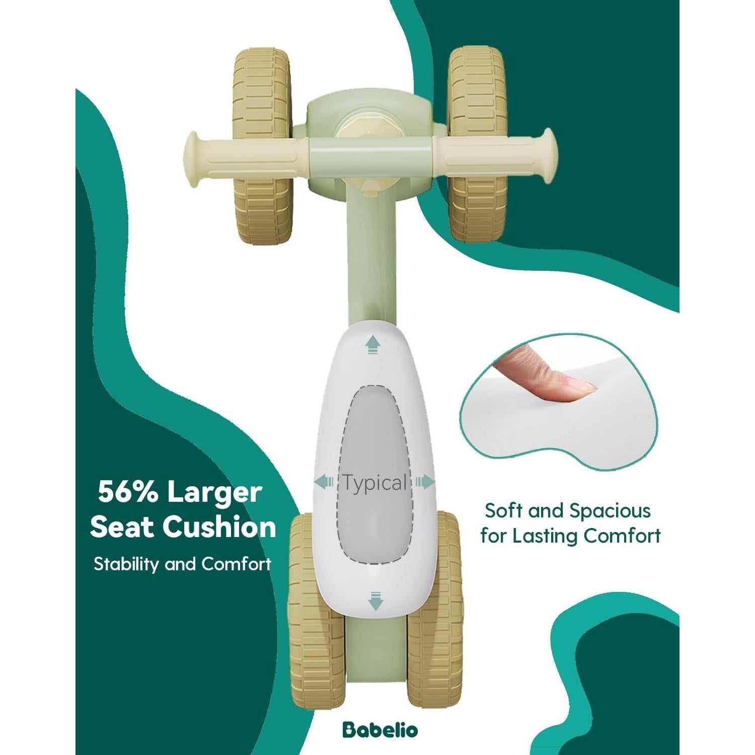 Bicicleta de Equilibrio BABELIO BS01 para Bebés 10-36 Meses - Negro