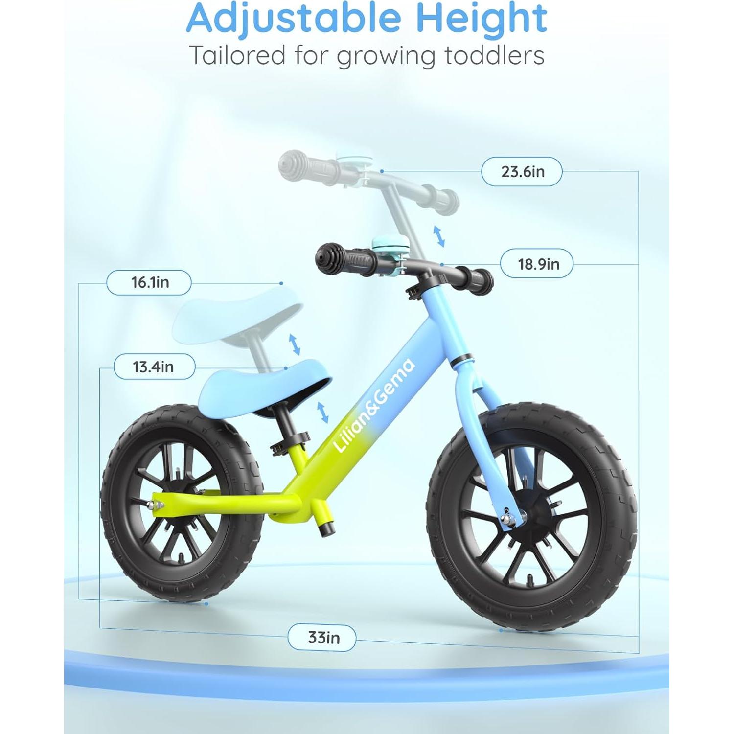 Bicicleta de Equilibrio Lilian&Gema Azul 30.48 cm Ajustable
