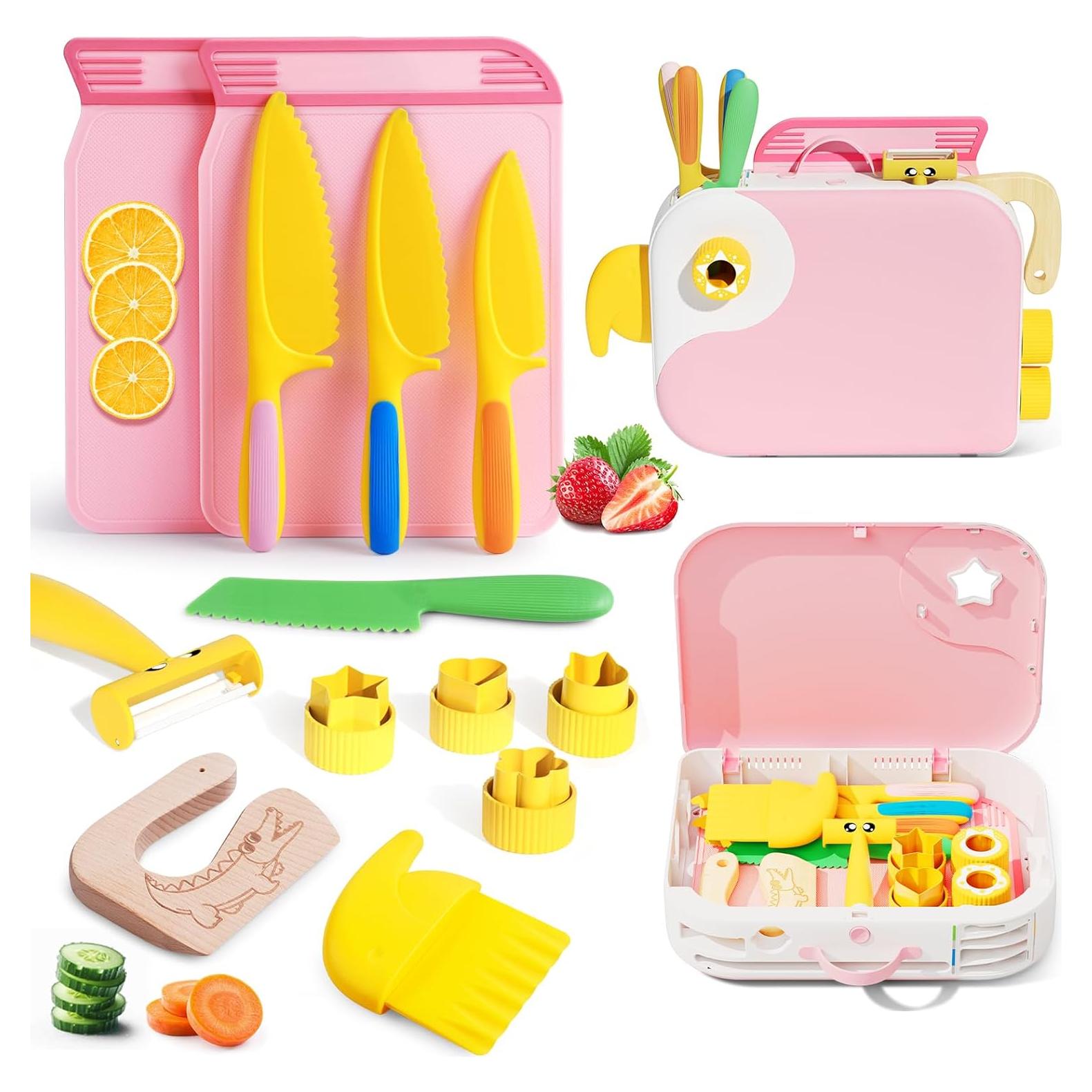 Juego de cuchillos de cocina Montessori Hilsoeet para niños