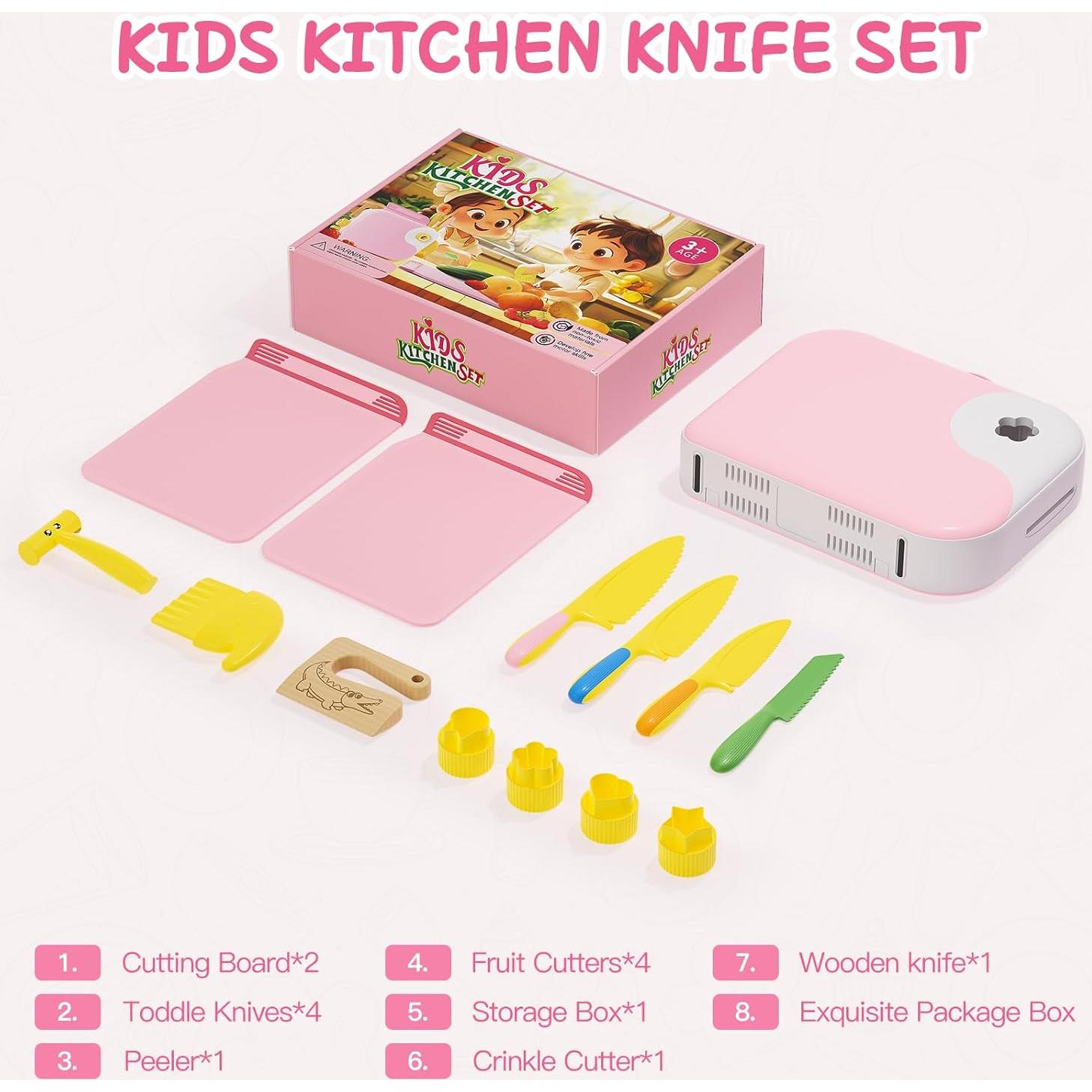 Juego de cuchillos de cocina Montessori Hilsoeet para niños