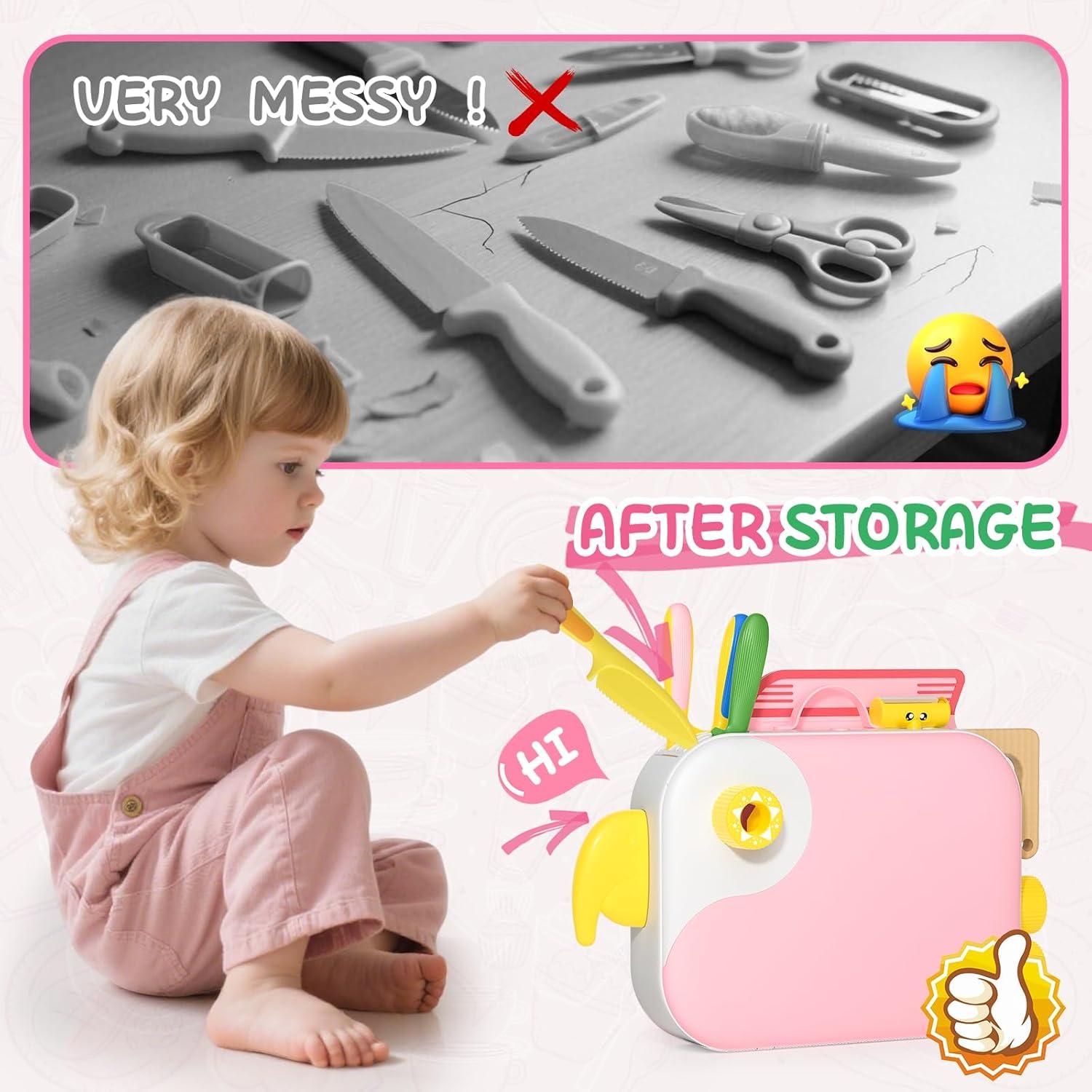 Juego de cuchillos de cocina Montessori Hilsoeet para niños