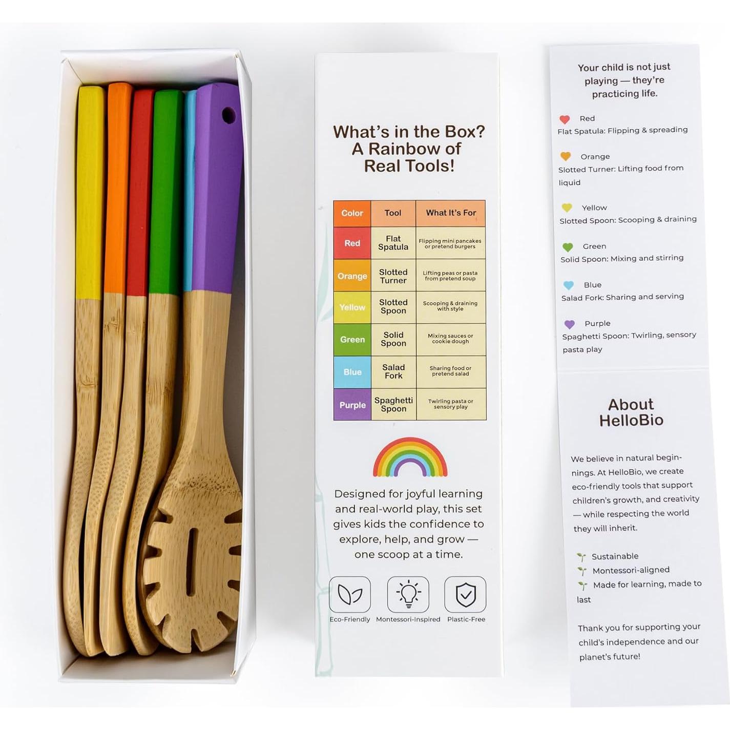 Juego de Utensilios de Cocina de Bambú Lotus World 6 Piezas